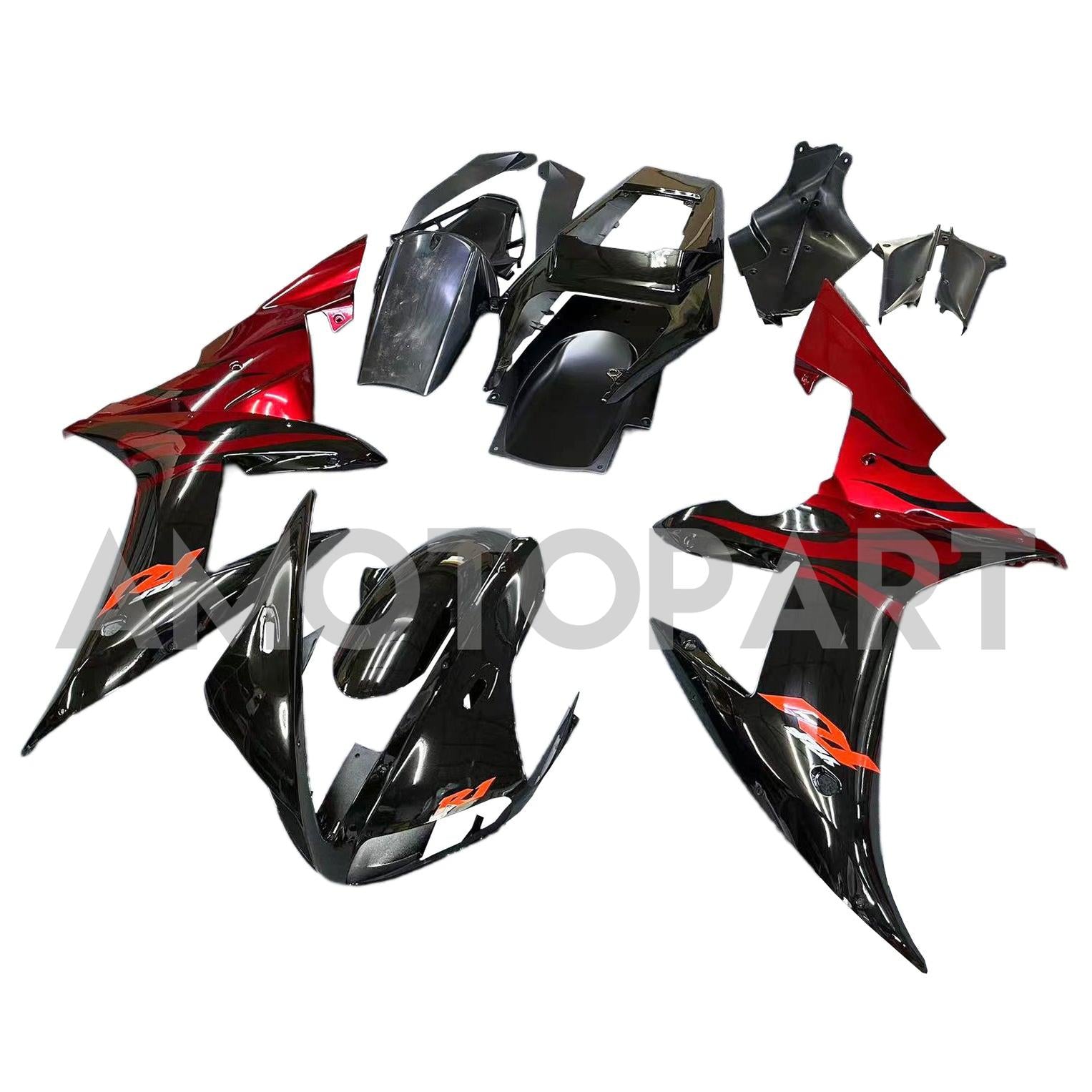 Amotopart 2002-2003 Yamaha YZF-R1 Black Fairing Kit