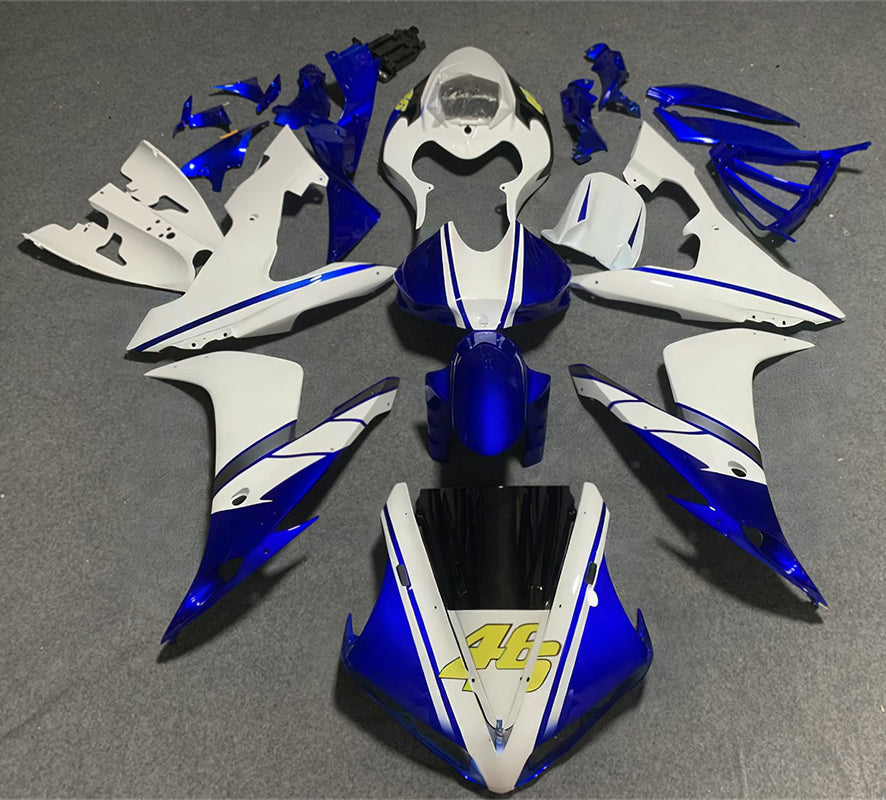 Amotopart 2002-2003 Yamaha YZF-R1 Blue & White Style2 Zestaw owiewki
