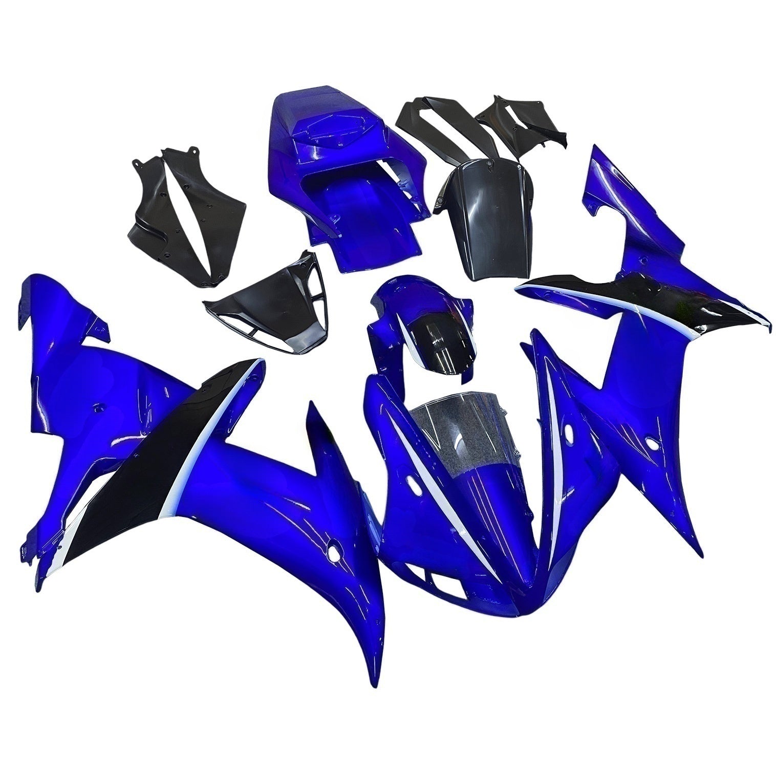 Amotopart 2002-2003 YZF-R1 ヤマハ ブルー&イエロー Style2 フェアリングキット