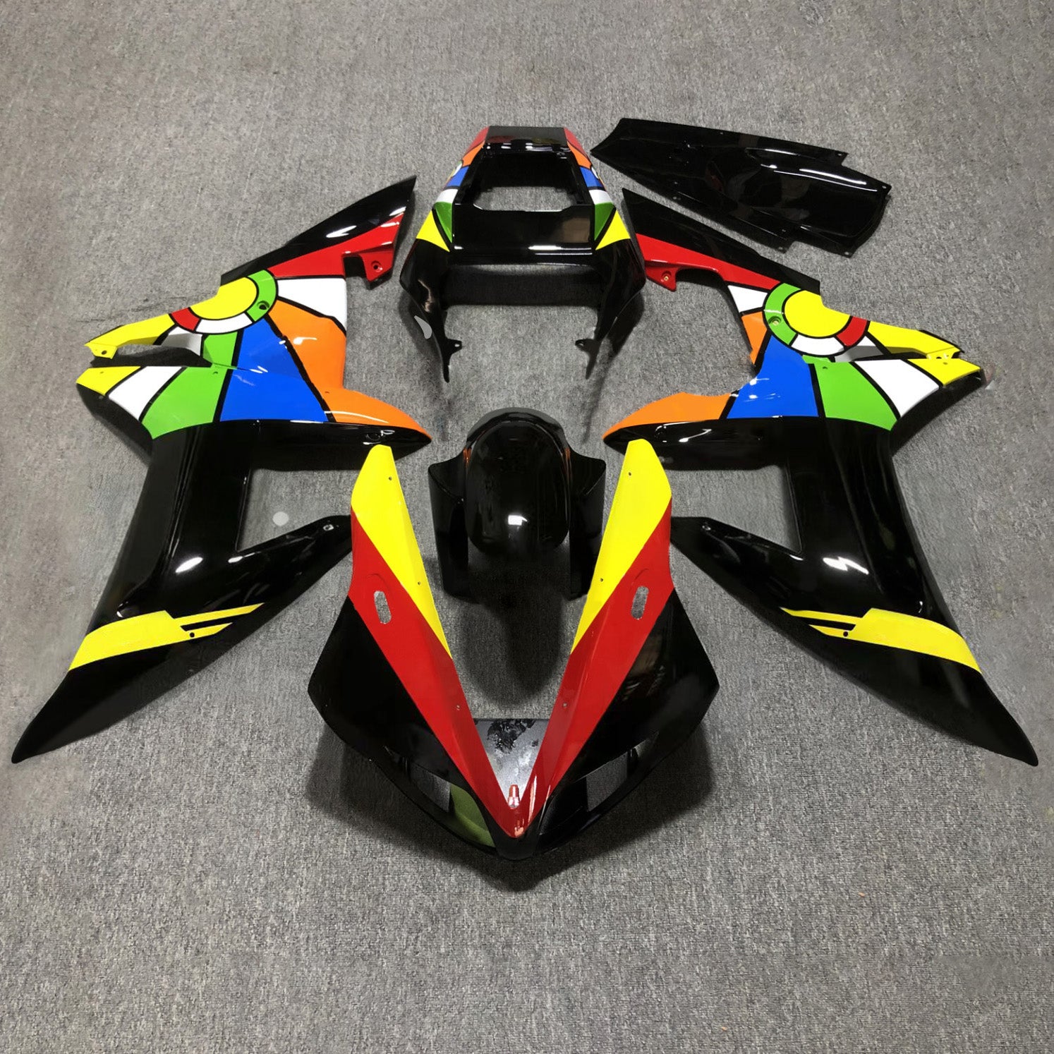 Amotopart 2002-2003 YZF-R1 Yamaha Multicolor Fairing Kit