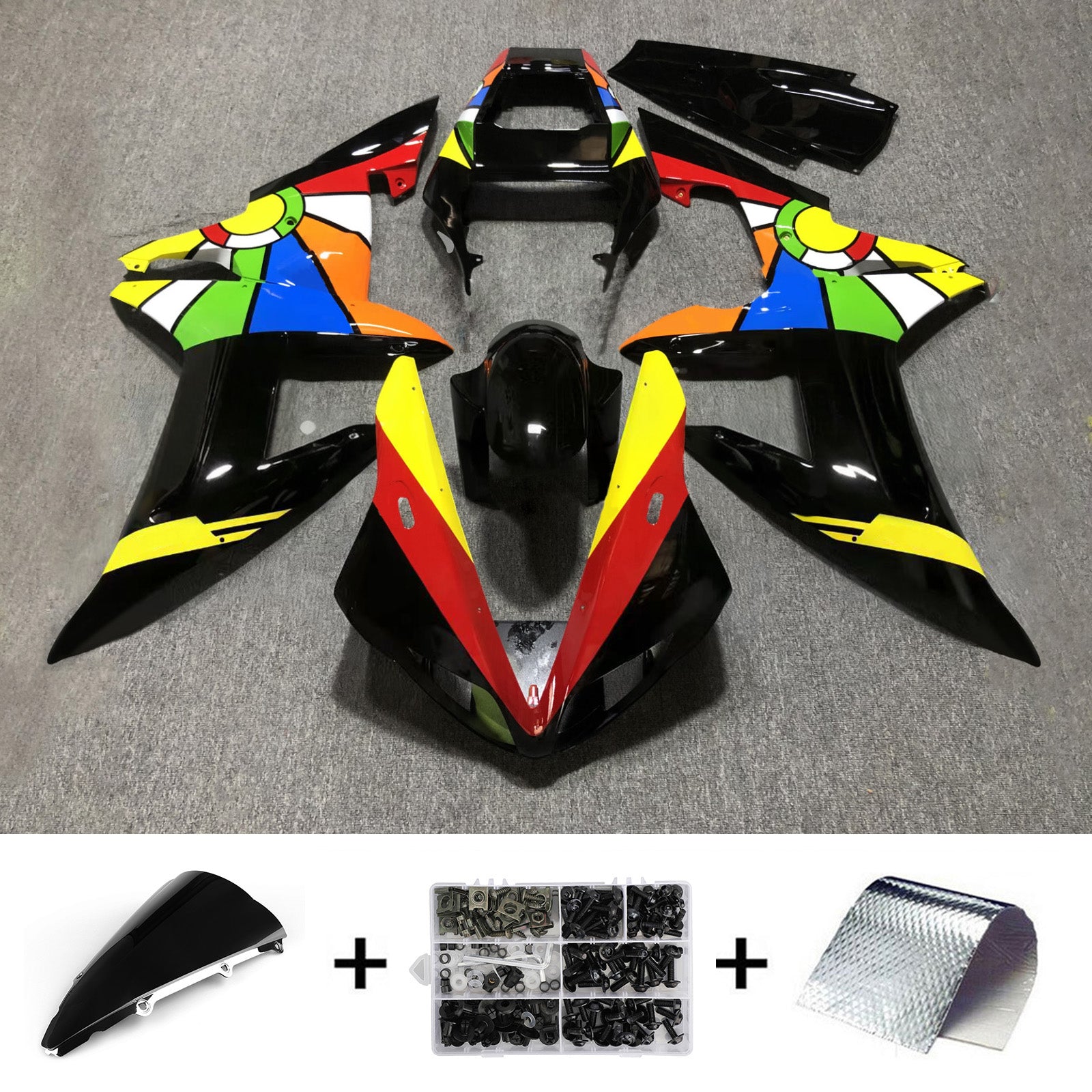 Amotopart 2002-2003 YZF-R1 Yamaha Multicolor Fairing Kit