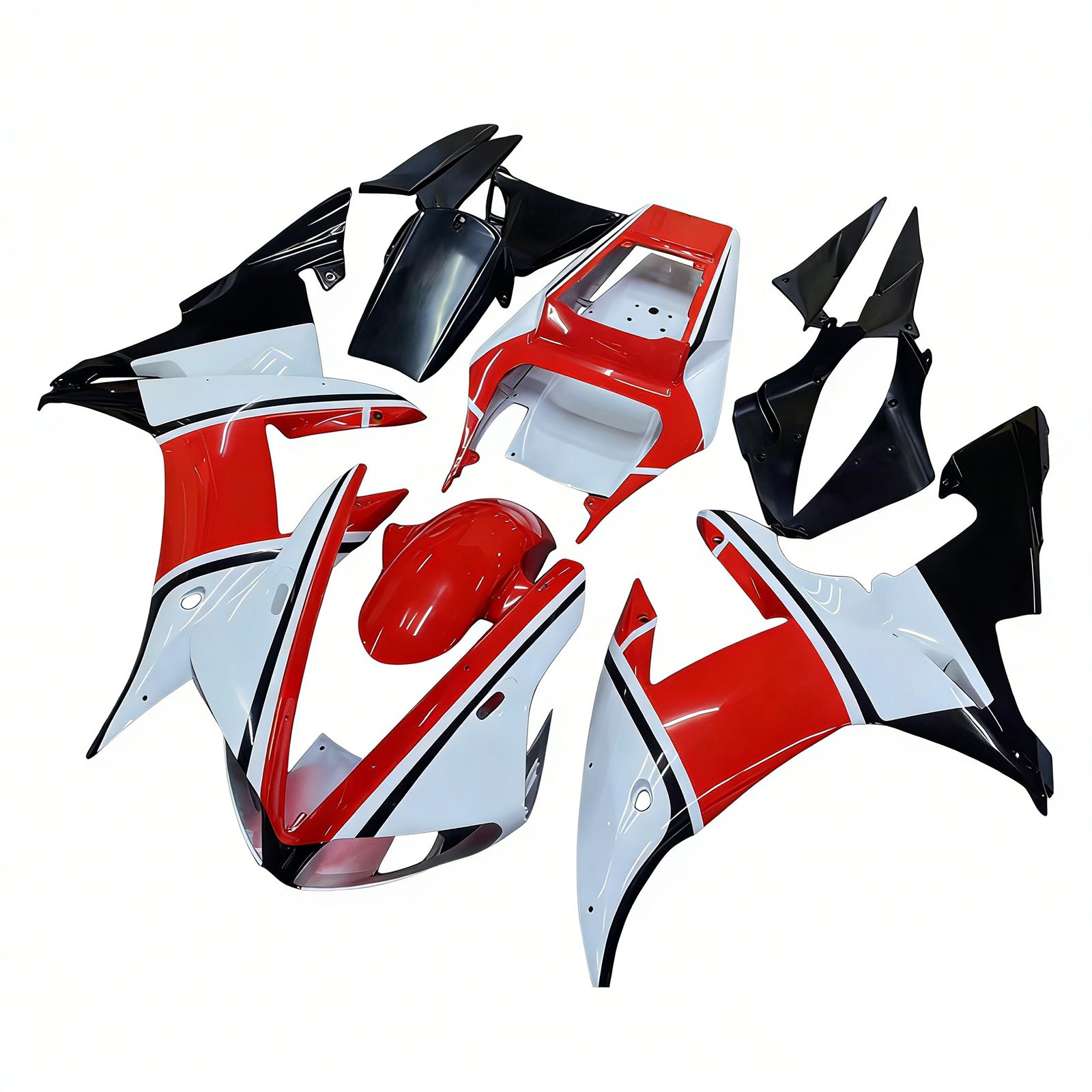 AMOTOPART YAMAHA 2002-2003 YZF 1000 R1 WIT RED ROOD KUIST KIT