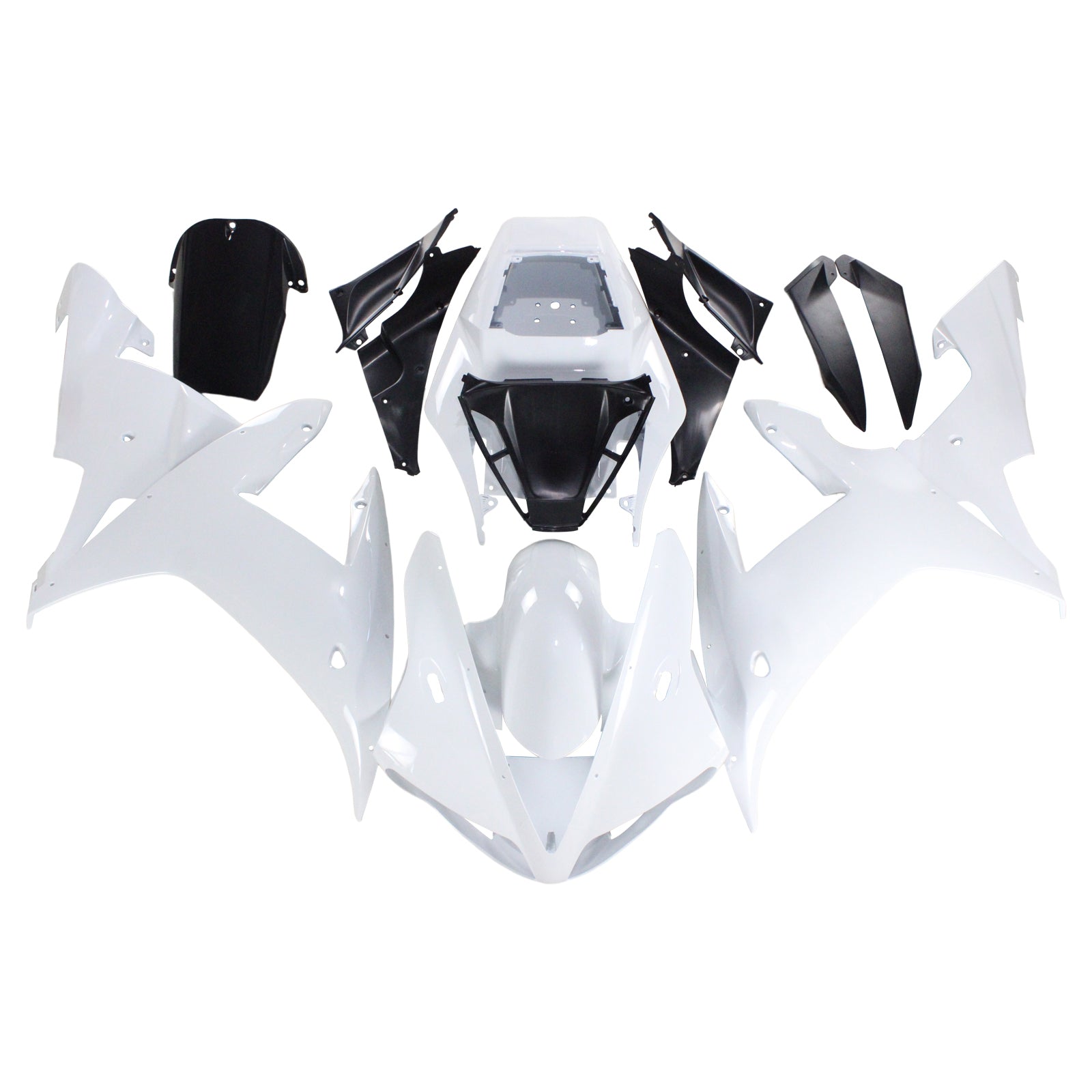 Amotopart Yamaha 2002-2003 YZF 1000 R1 White Fairing Kit