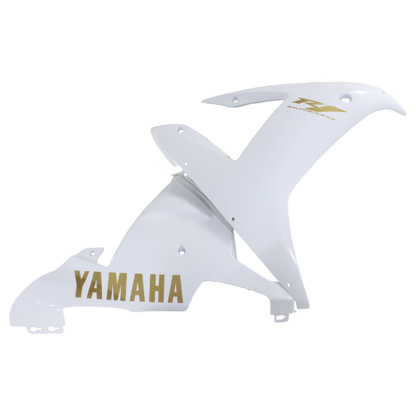 Amotopart Yamaha 2002-2003 YZF 1000 R1 White Golden Logo Fairing Kit