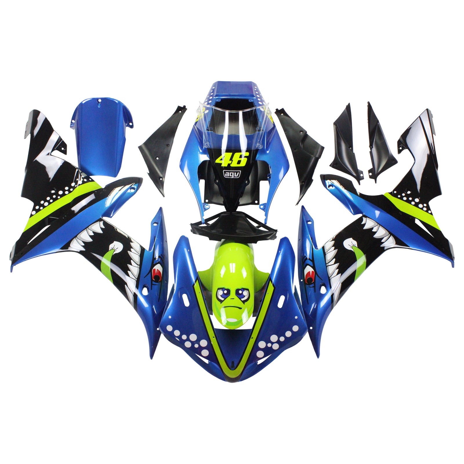 Amotopart Yamaha 2002–2003 YZF 1000 R1 Cartoon-Verkleidungsset