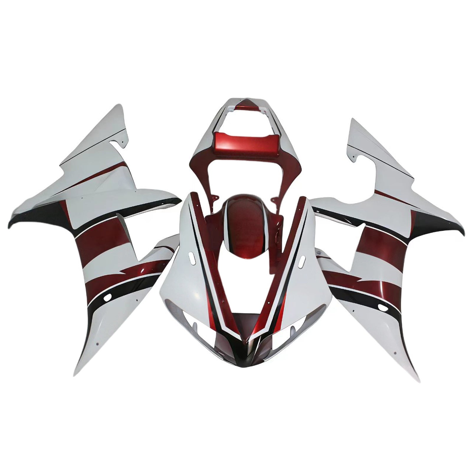 Amotopart 2002-2003 Yamaha YZF R1 White Red Fairing Kit