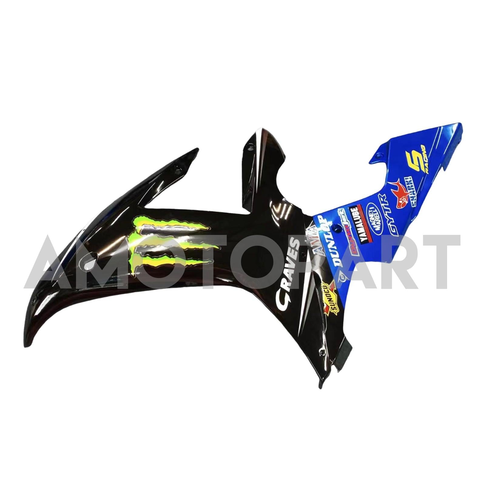 Amotopart 2002-2003 Yamaha YZF R1 Black Blue Fairing Kit