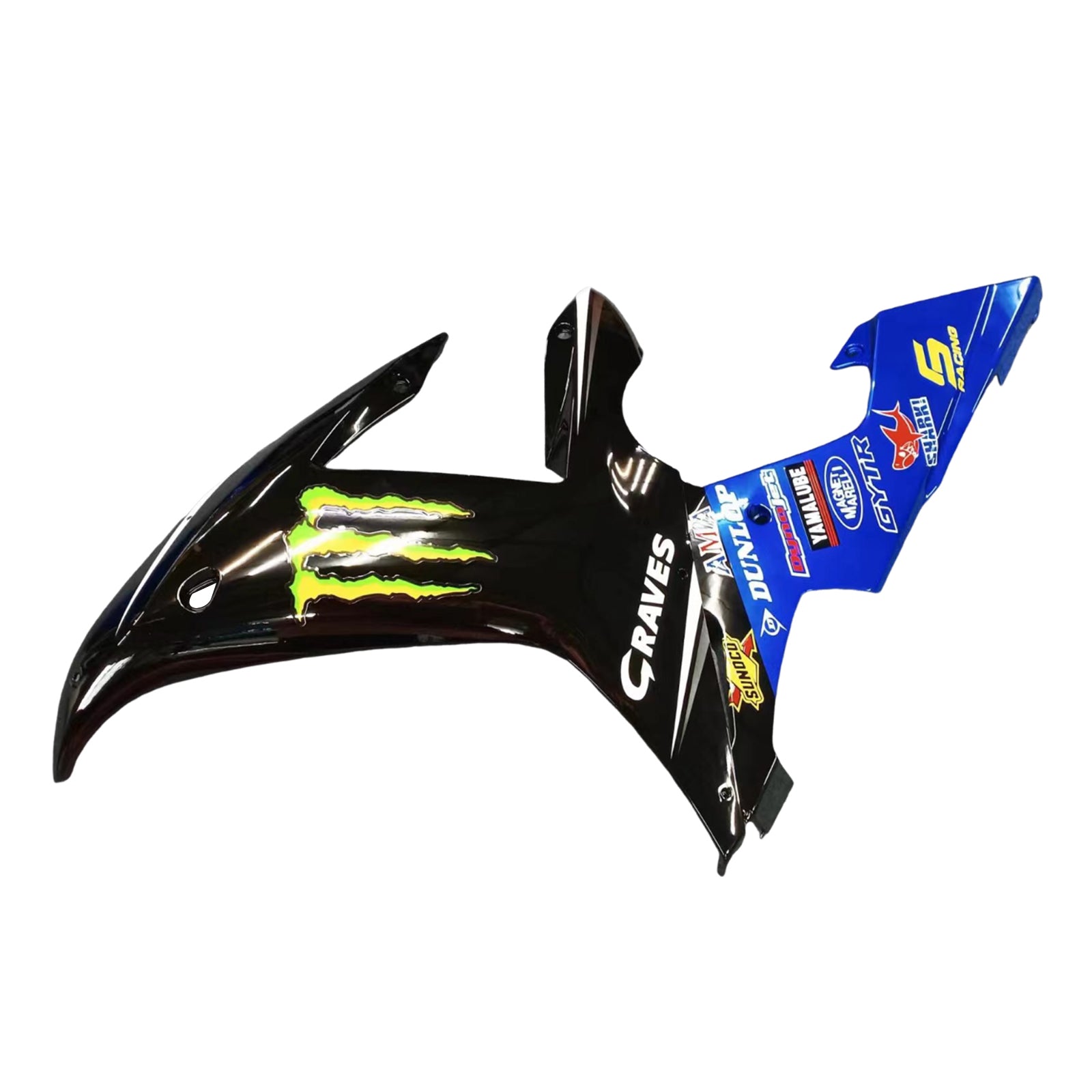 Amotopart 2002-2003 Yamaha YZF R1 Black Blue Fairing Kit