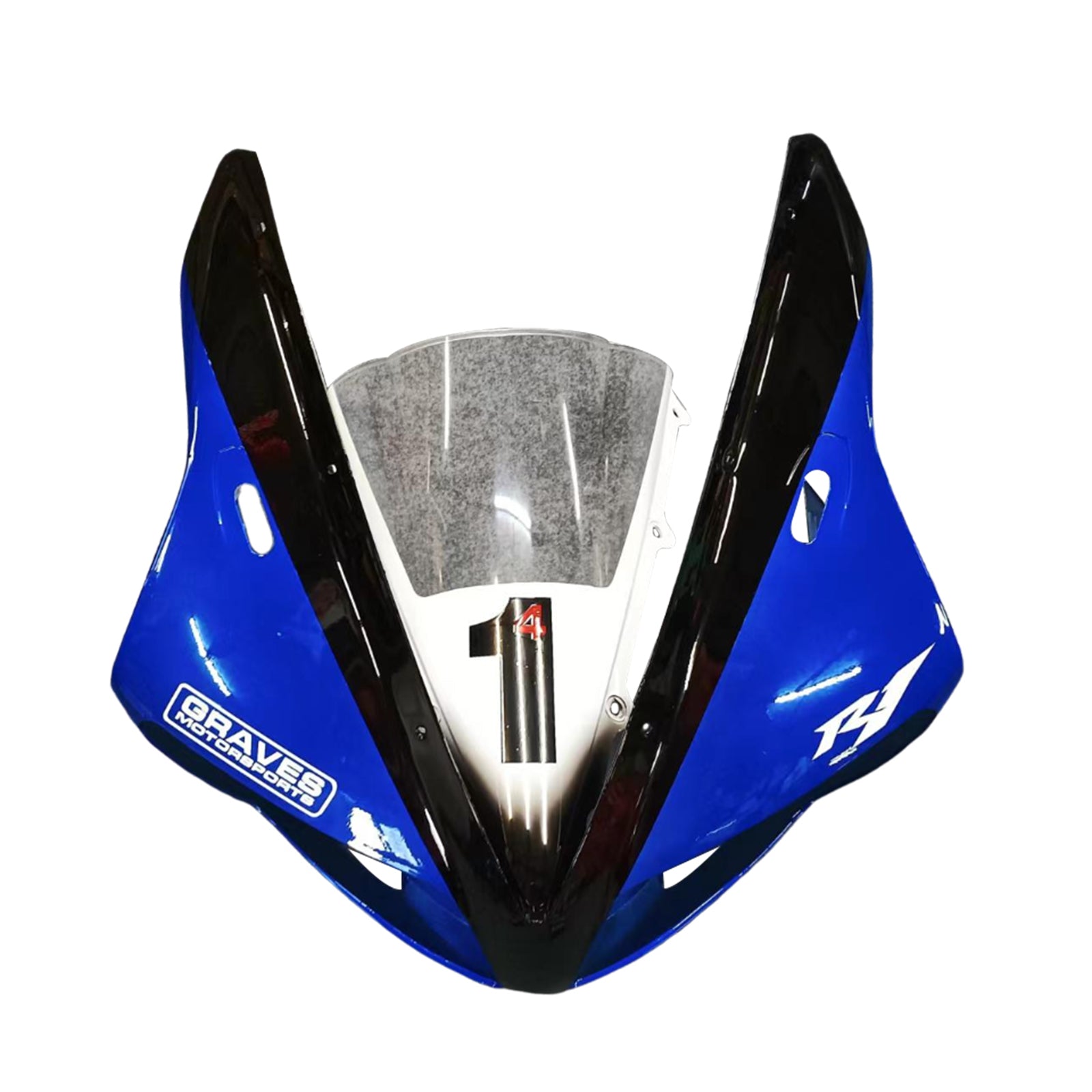 Amotopart 2002-2003 Yamaha YZF R1 Verkleidungssatz, Schwarz/Blau