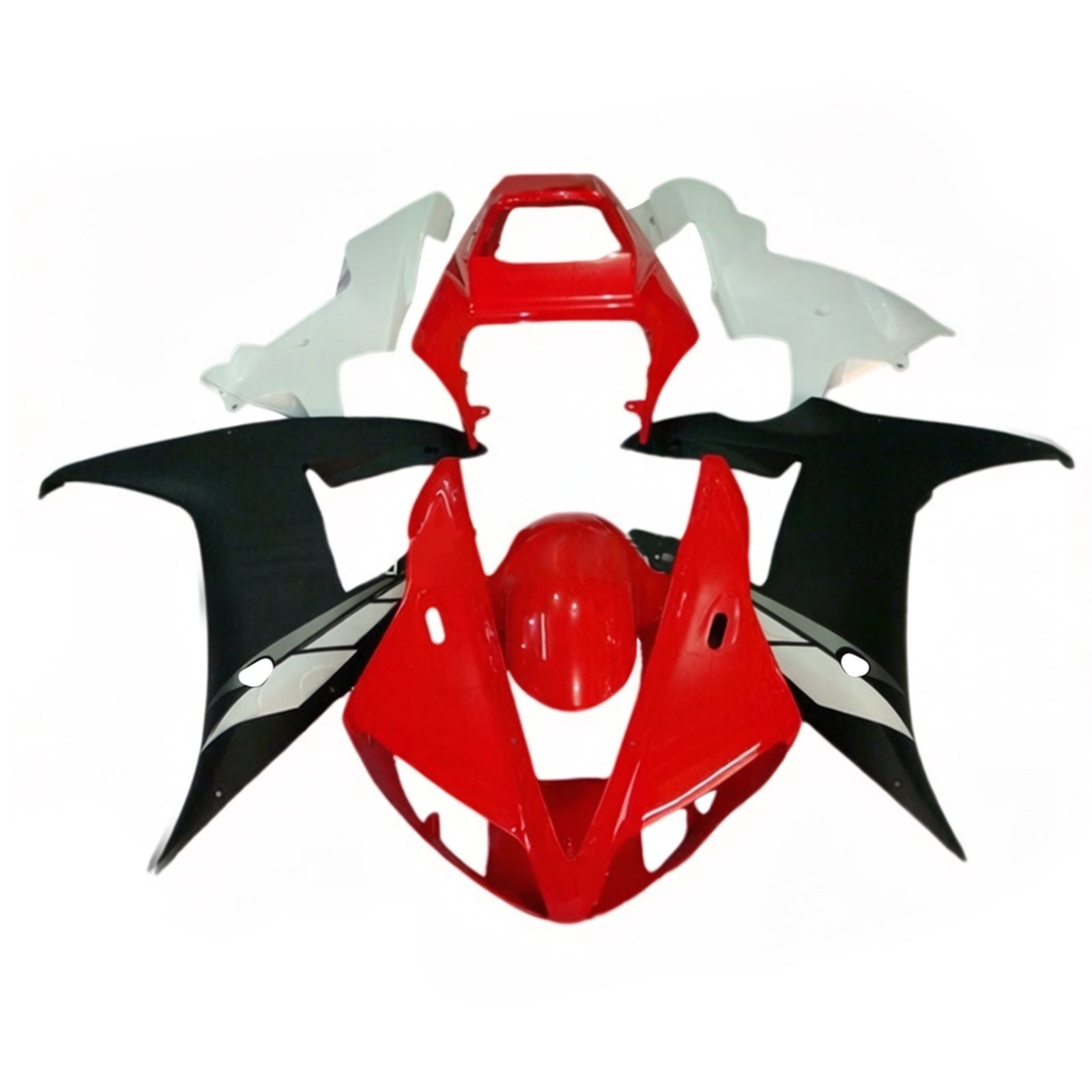 Amotopart 2002-2003 Yamaha YZF R1 Black Red White Fairing Kit