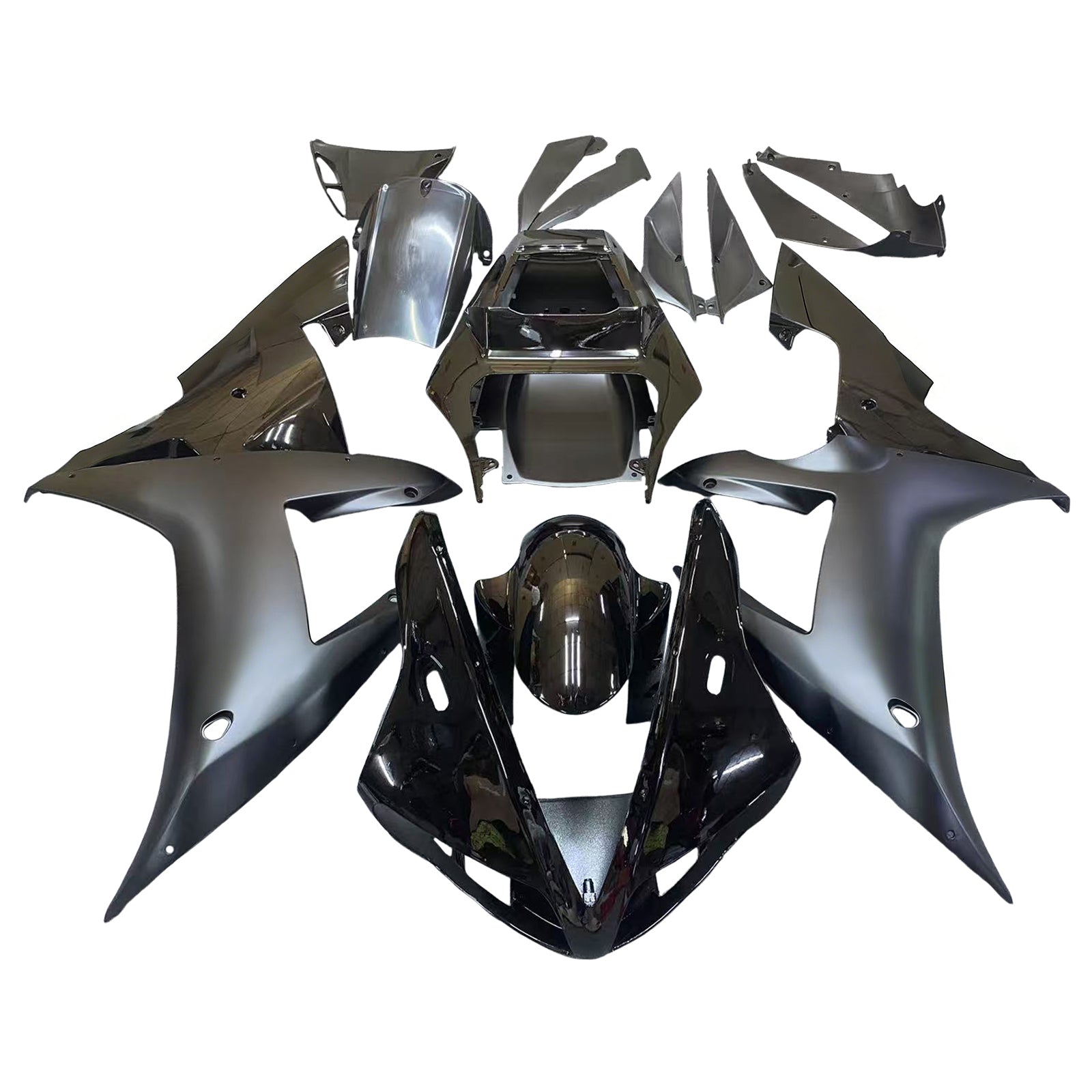 Amotopart 2002-2003 Yamaha YZF R1 Kit de carenado negro y logotipo