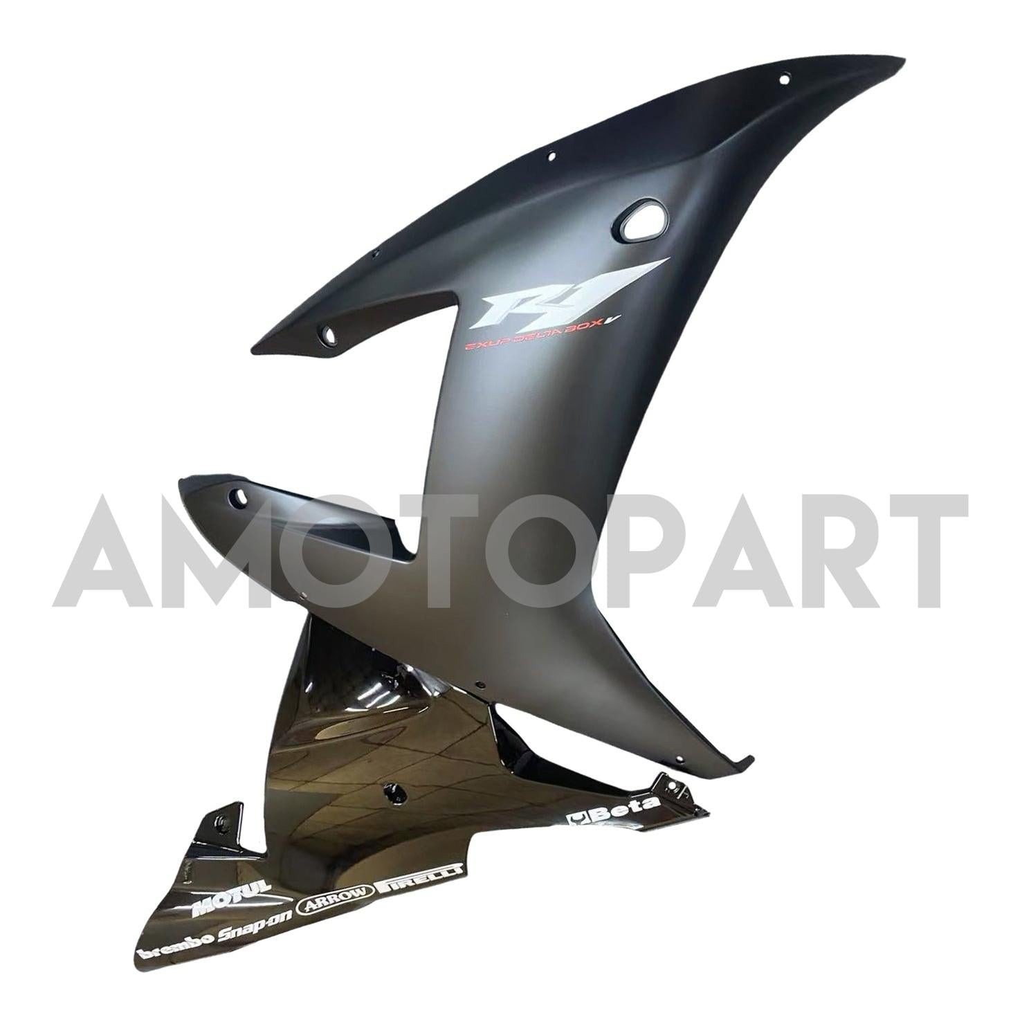 Amotopart 2002-2003 Yamaha YZF R1 Black & Logo Fairing Kit