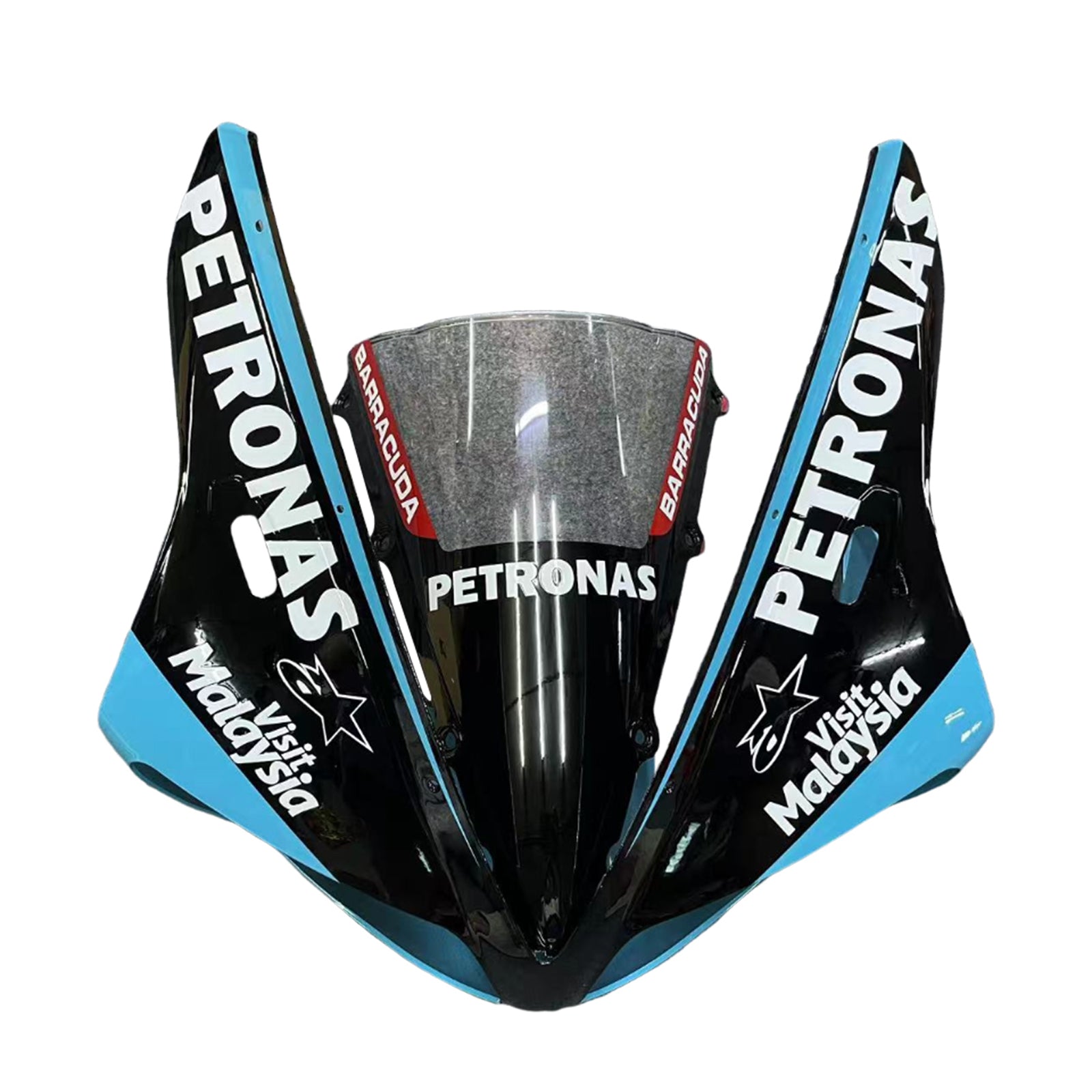 Amotopart 2002-2003 Yamaha YZF R1 Black Light Blue White Fairing Kit