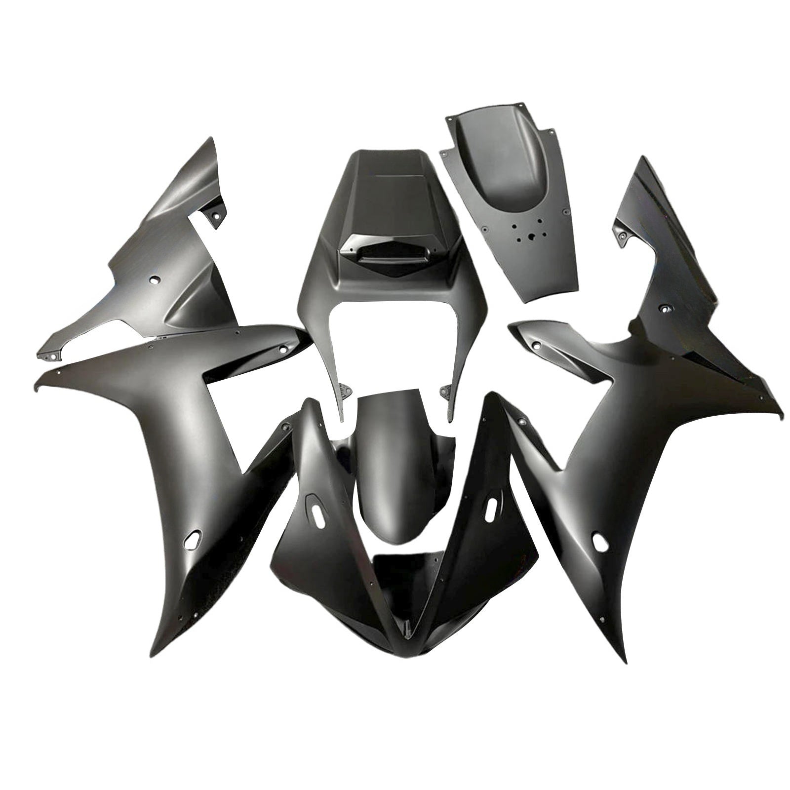 Kit carena Amotopart 2002-2003 Yamaha YZF R1 nero opaco blu