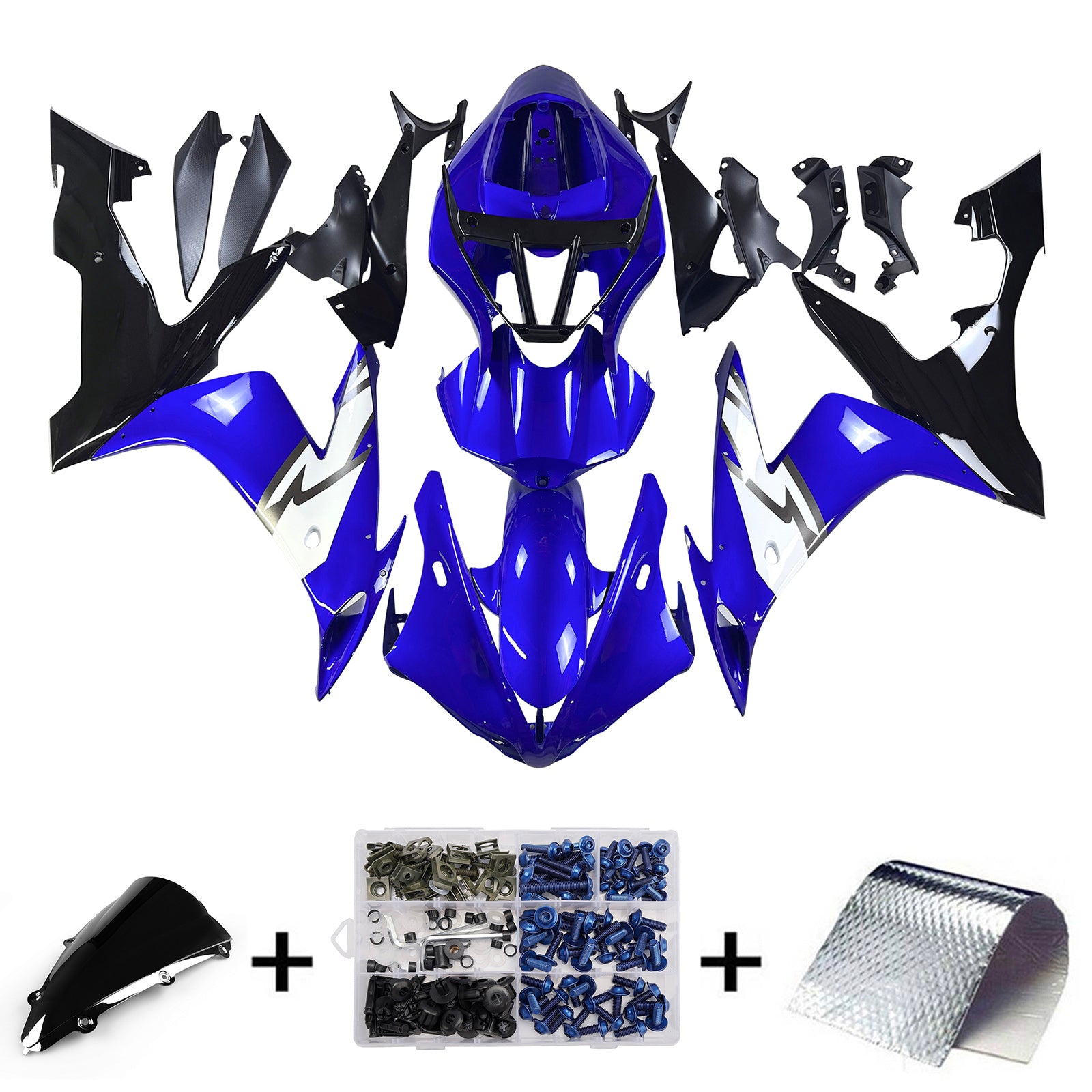 Amotopart 2004-2006 Yamaha YZF 1000 R1 Blue White Black Fairing Kit