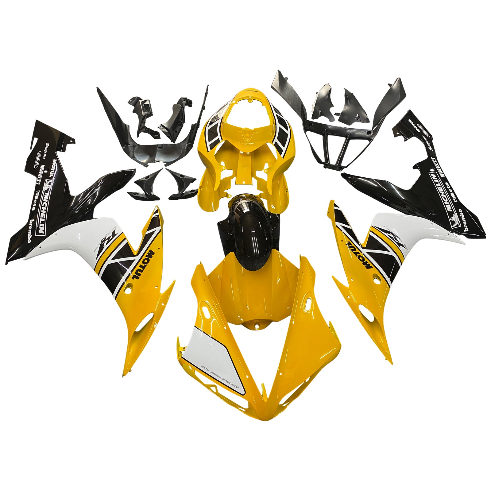 Amotopart 2004-2006 Yamaha YZF-R1 Yellow&Black Fairing Kit