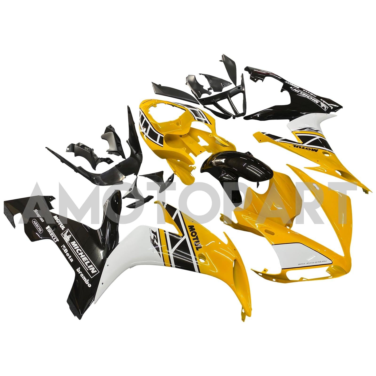 Amotopart 2004-2006 Yamaha YZF-R1 Yellow&Black Fairing Kit