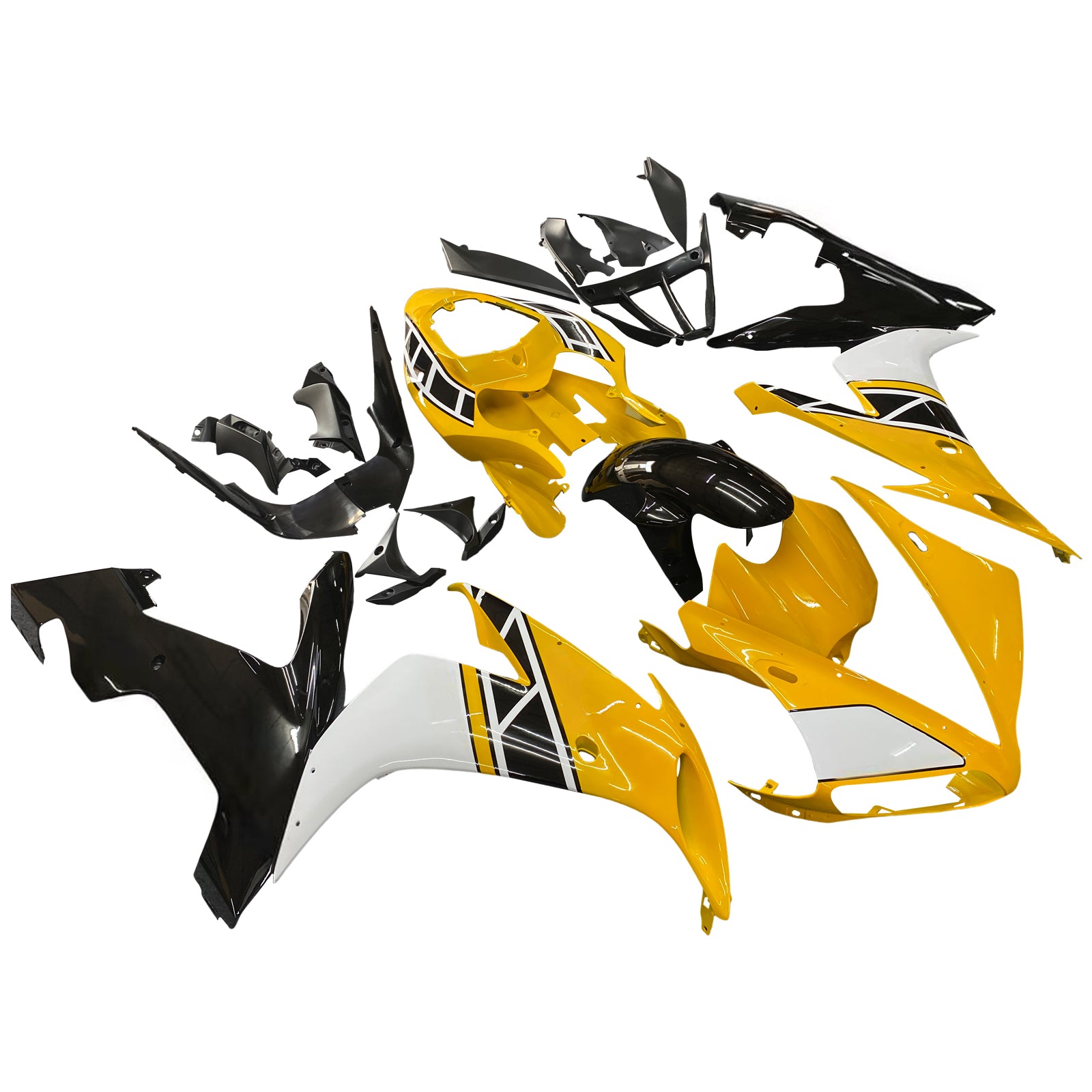 Amotopart 2004-2006 Yamaha YZF-R1 Kit de carenado amarillo y negro