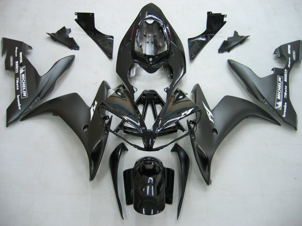 Amotopart 2004-2006 Yamaha YZF-R1 Black with Logos Fairing Kit