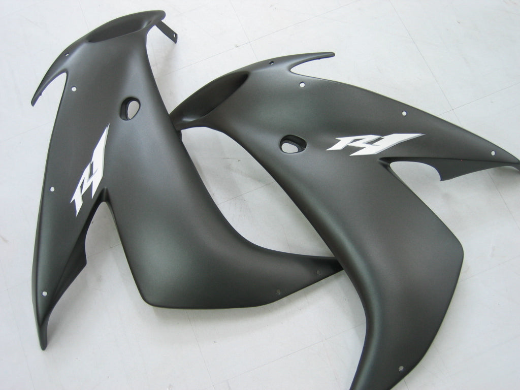 Amotopart 2004-2006 Yamaha YZF-R1 Black with Logos Fairing Kit