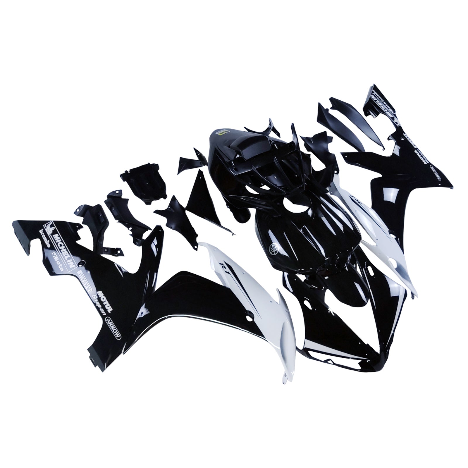 Amotopart 2004-2006 Yamaha YZF-R1 Black&White Fairing Kit