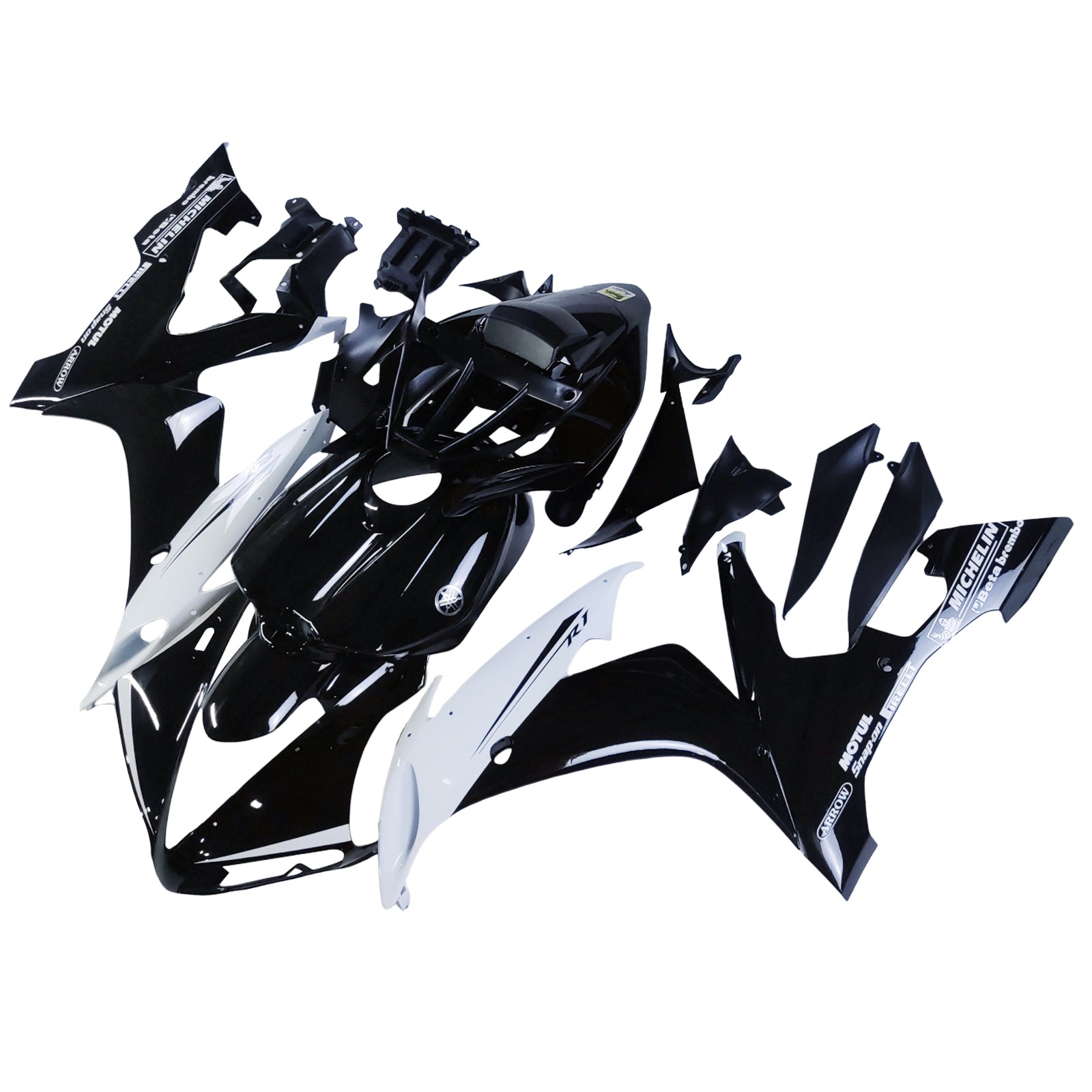 Amotopart 2004-2006 Yamaha YZF-R1 Black&White Fairing Kit