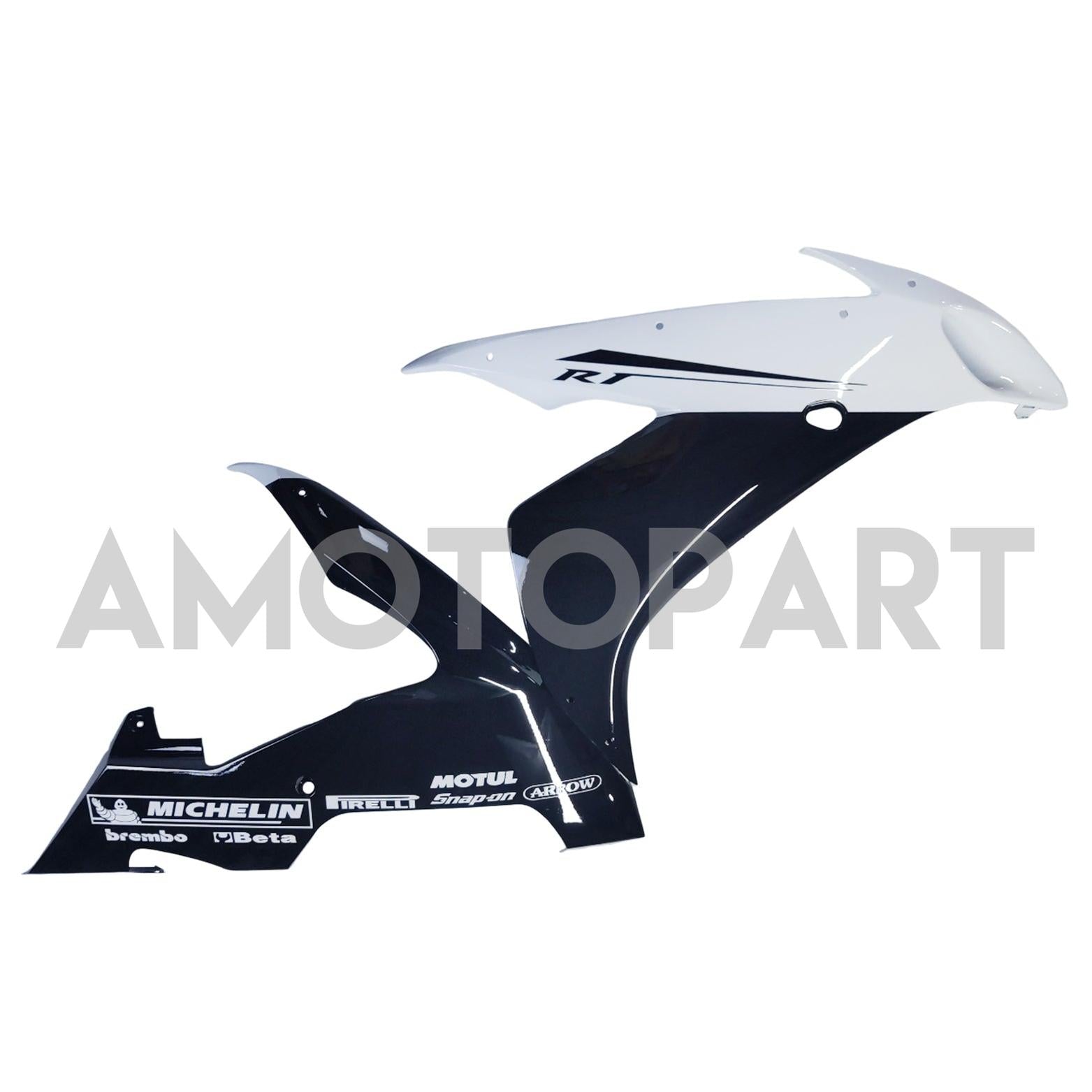 Amotopart 2004-2006 Yamaha YZF-R1 Black & White Fairing Kit