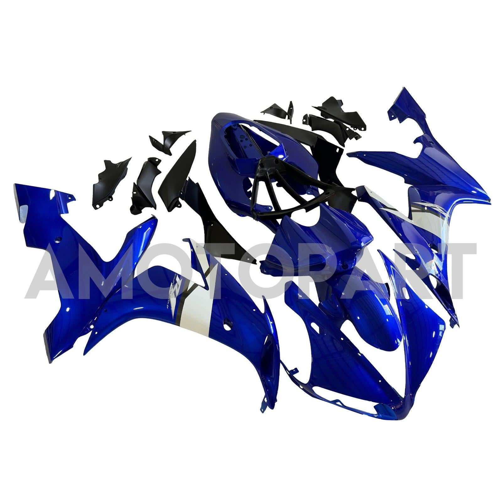 Amotopart Yamaha 2004-2006 YZF 1000 R1 White Golden Logos Fairing Kit