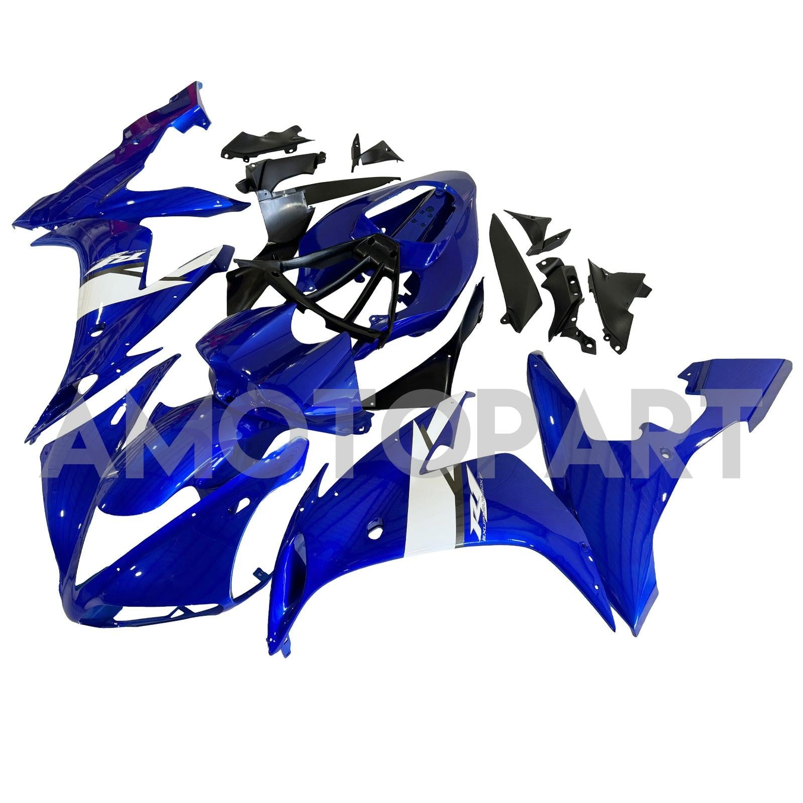 Amotopart Yamaha 2004-2006 YZF 1000 R1 White Golden Logos Fairing Kit