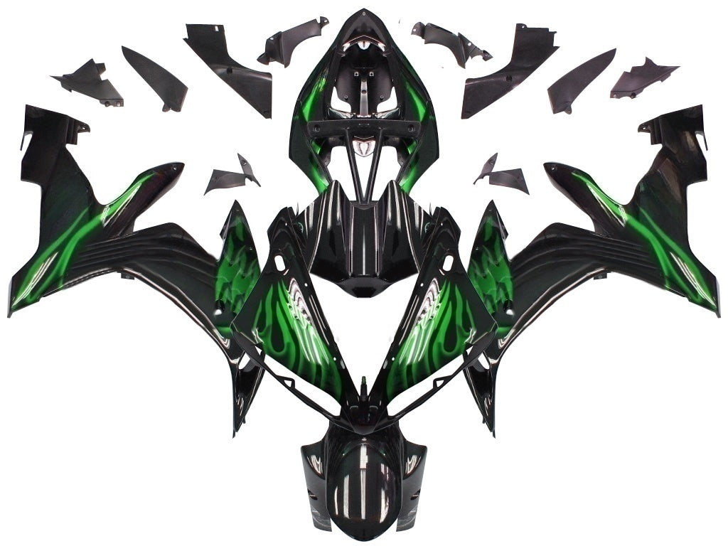 Amotopart 2004-2006 Yamaha R1 Fairing Black&Green Kit