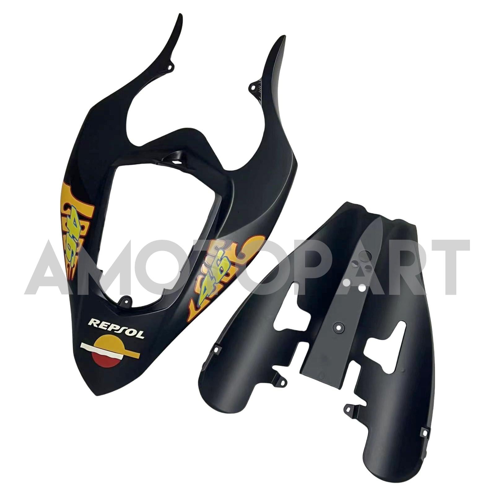 Amotopart 2004-2006 YZF 1000 R1 Yamaha Noir&Kit de carénage orange