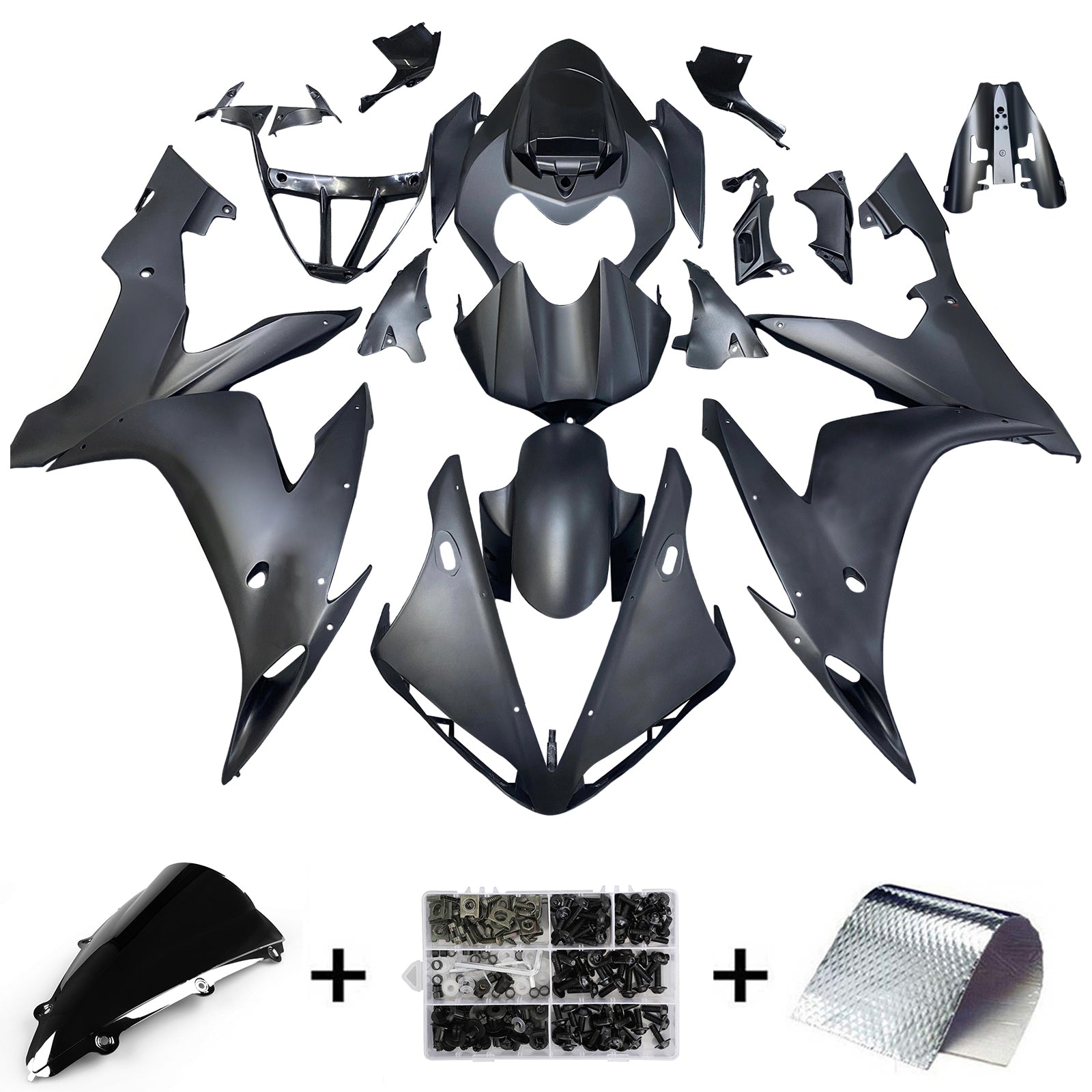 AMOTOPART YAMAHA YZF 1000 R1 2004-2006 MATTE BLACK KUIST KIT