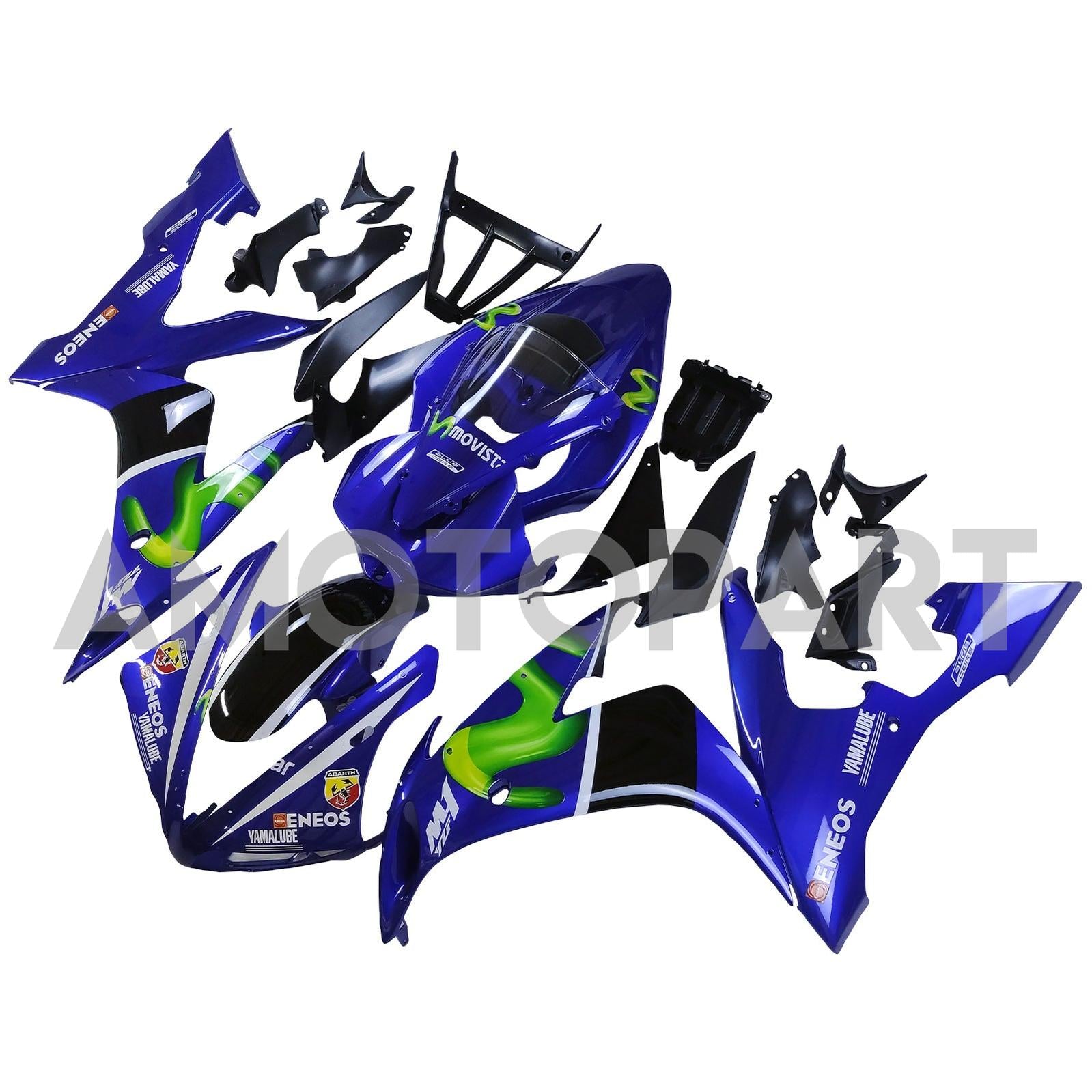 Amotopart 2004-2006 YZF 1000 R1 ヤマハ ブルー&グリーン フェアリングキット
