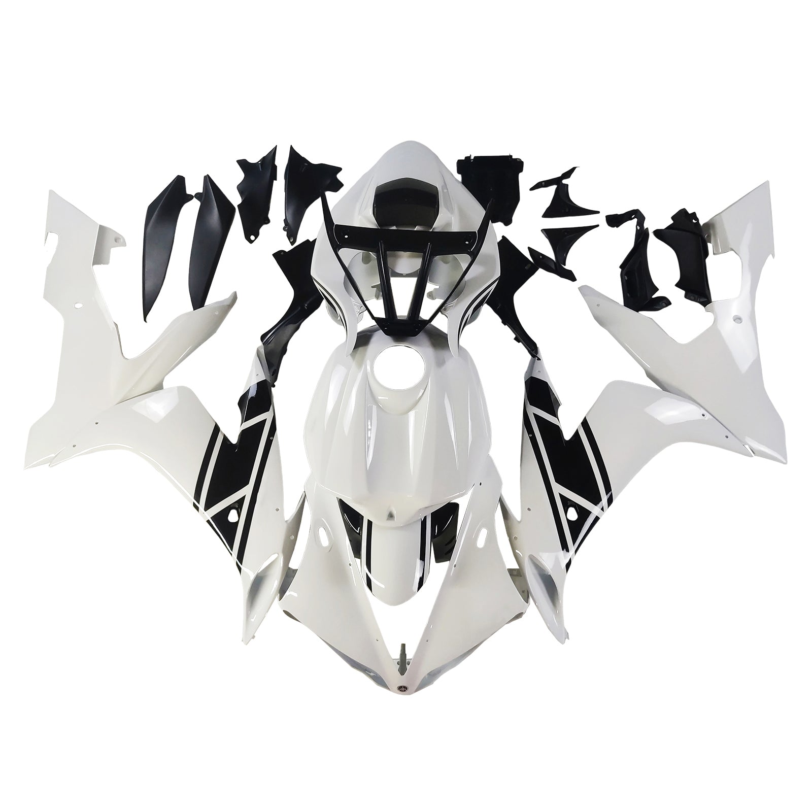 Amotopart 2004-2006 YZF 1000 R1 Yamaha White&Black Fairing Kit