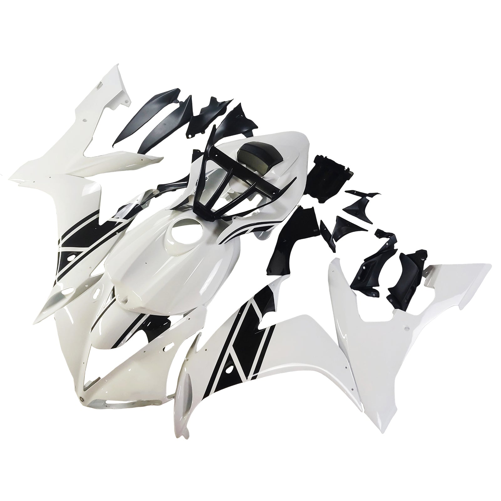 Amotopart 2004-2006 YZF 1000 R1 Yamaha White&Black Fairing Kit