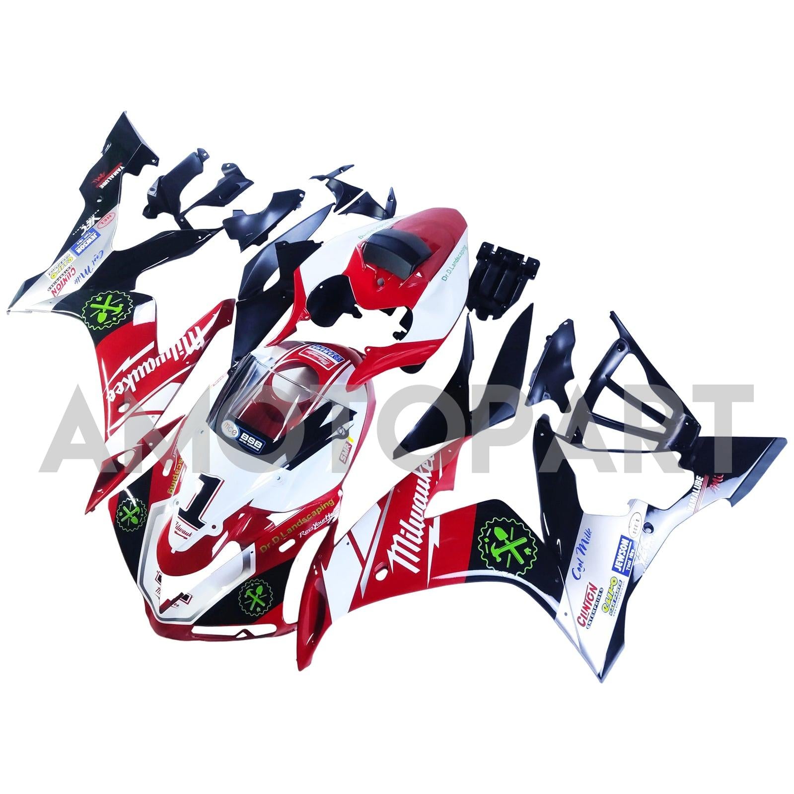 Amotopart 2004-2006 YZF 1000 R1 Yamaha Red&White Fairing Kit