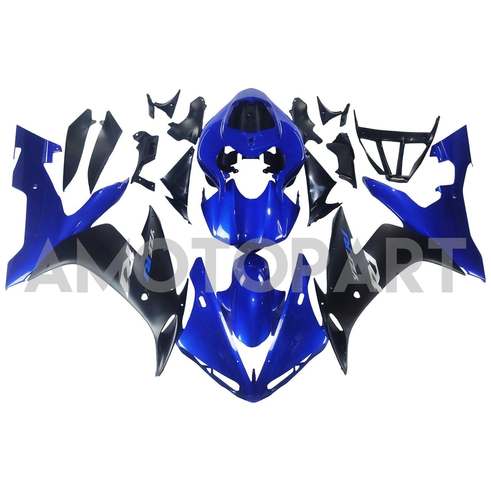 Amotopart 2004-2006 YZF 1000 R1 Yamaha Blue & Black Fairing Kit