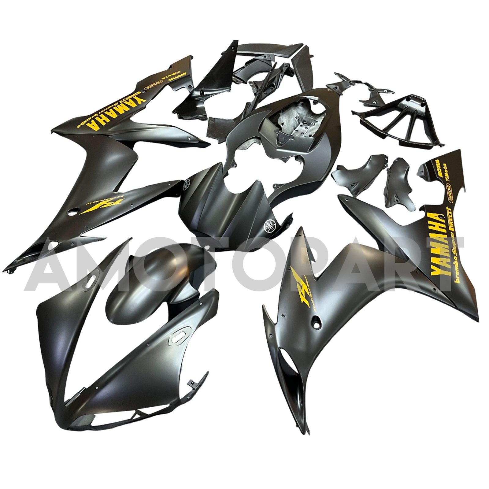 Amotopart 2004-2006 YZF 1000 R1 Yamaha Black&Orange Fairing Kit