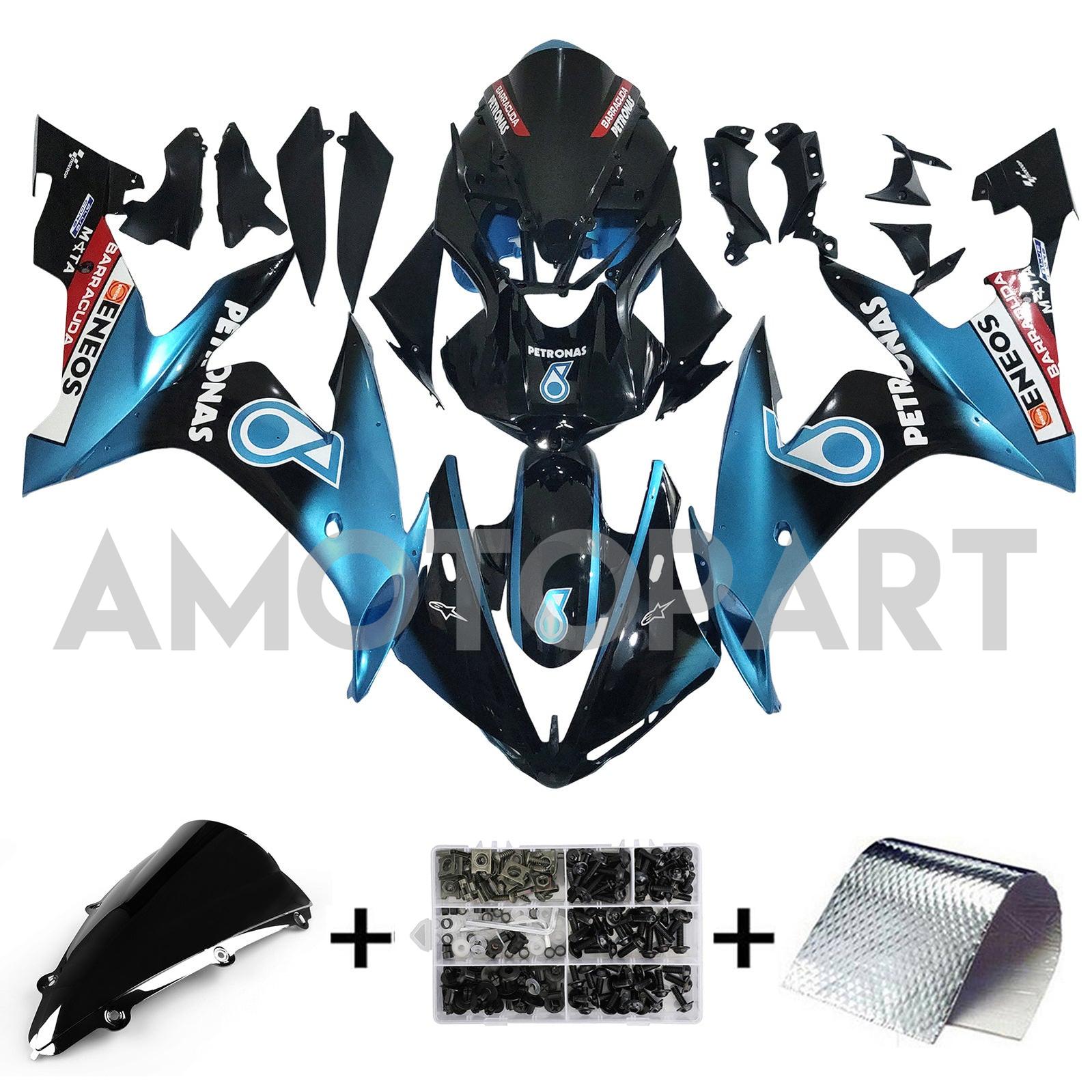 Amotopart 2004-2006 YZF 1000 R1 Yamaha Blue & Black Patronus Fairing Kit
