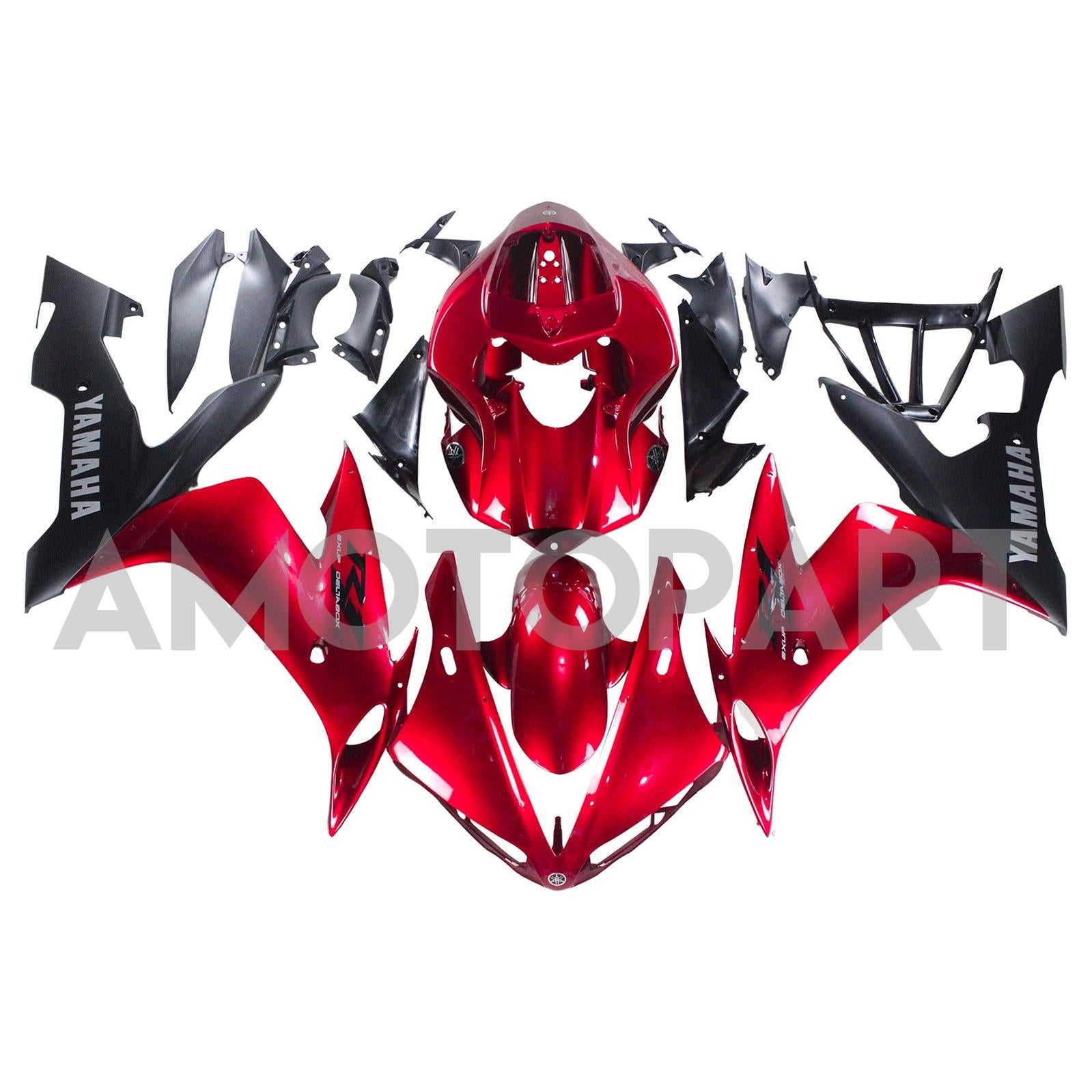 Amotopart Yamaha 2004-2006 YZF 1000 R1 Red Fairing Kit