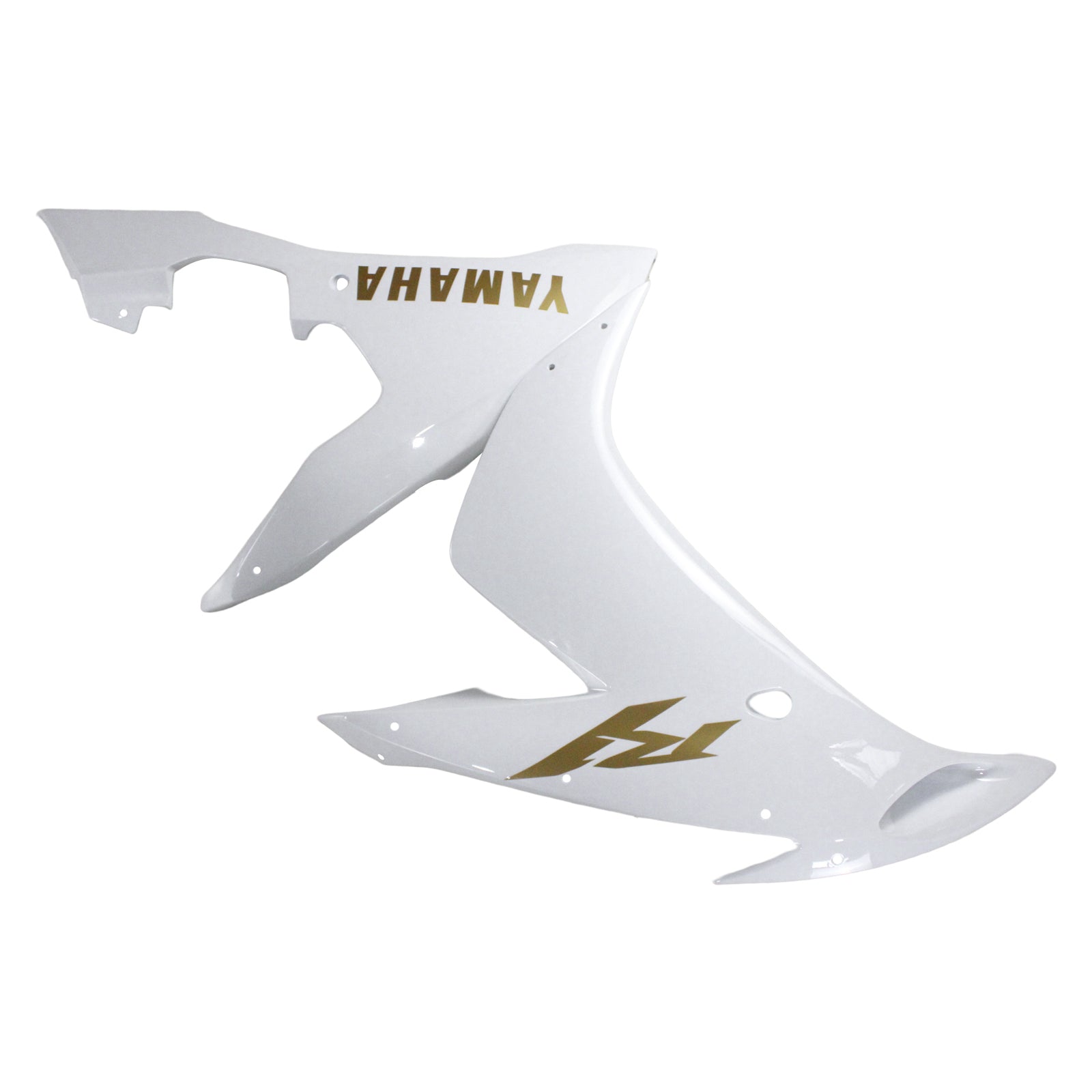 Amotopart Yamaha 2004–2006 YZF 1000 R1 Verkleidungsset mit weißen goldenen Logos