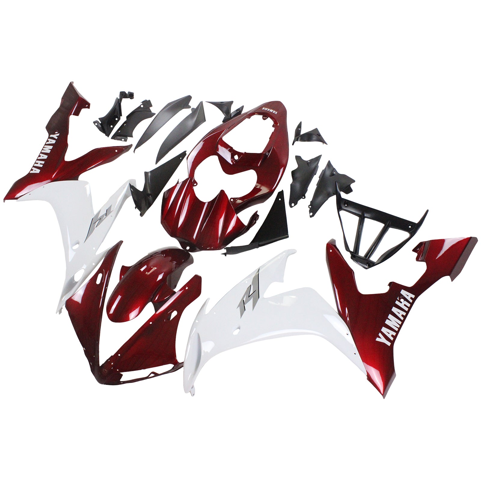 Amotopart 2004-2006 YZF 1000 R1 Yamaha Red&White Fairing Kit