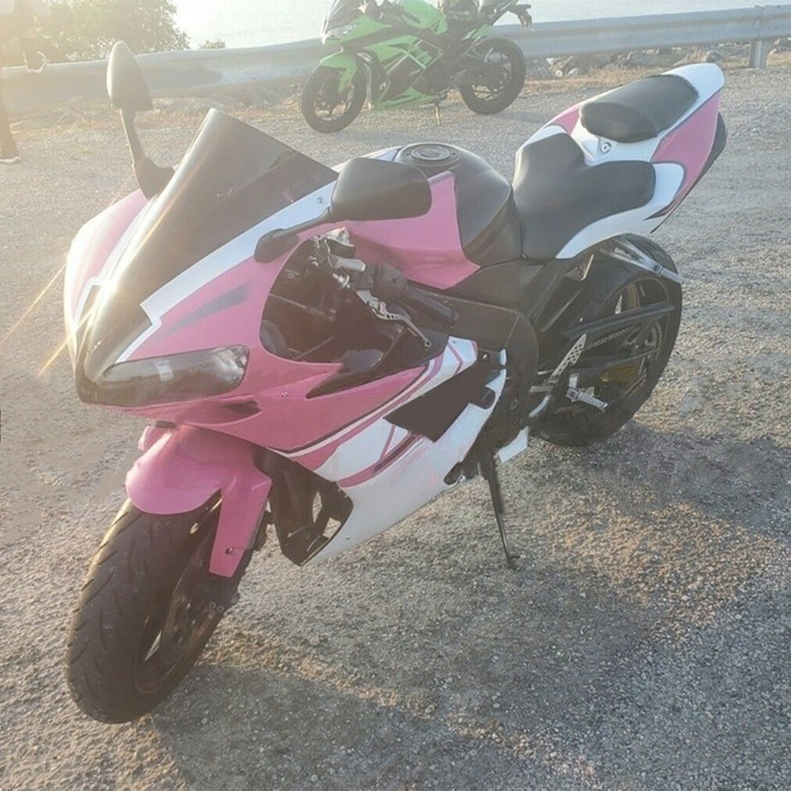 Amotopart 2004-2006 Yamaha YZF 1000 R1 Pink White Fairing Kit