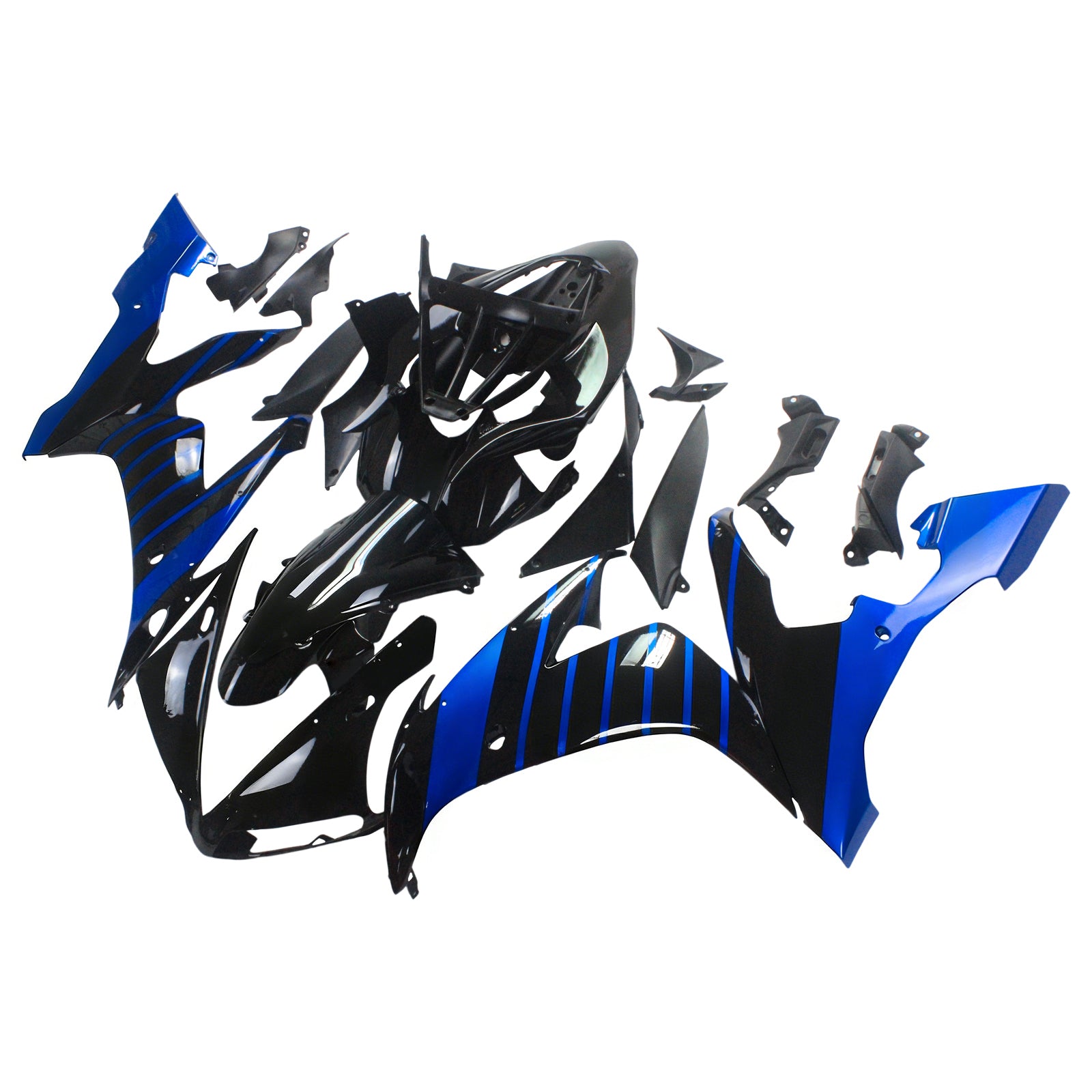 Amotopart Yamaha 2004-2006 YZF 1000 R1 Black Blue Fairing Kit