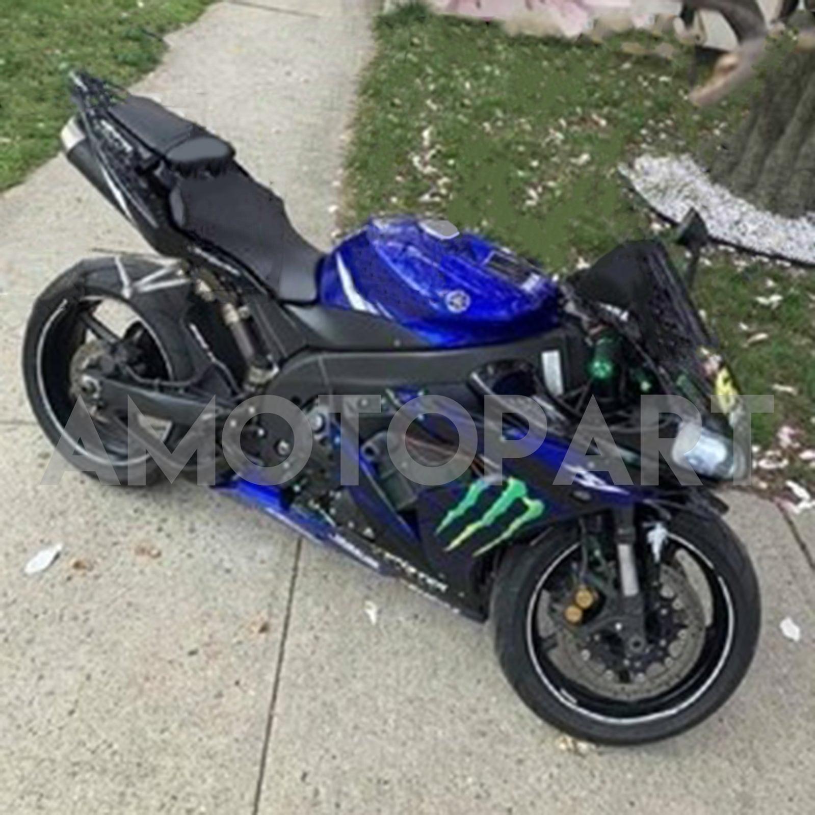 Amotopart Yamaha 2004-2006 YZF 1000 R1 Black Blue Fairing Kit