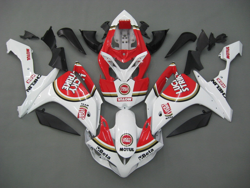 Amotopart 2007-2008 Yamaha YZF 1000 R1 Rosso&Bianco Style2 Kit carena