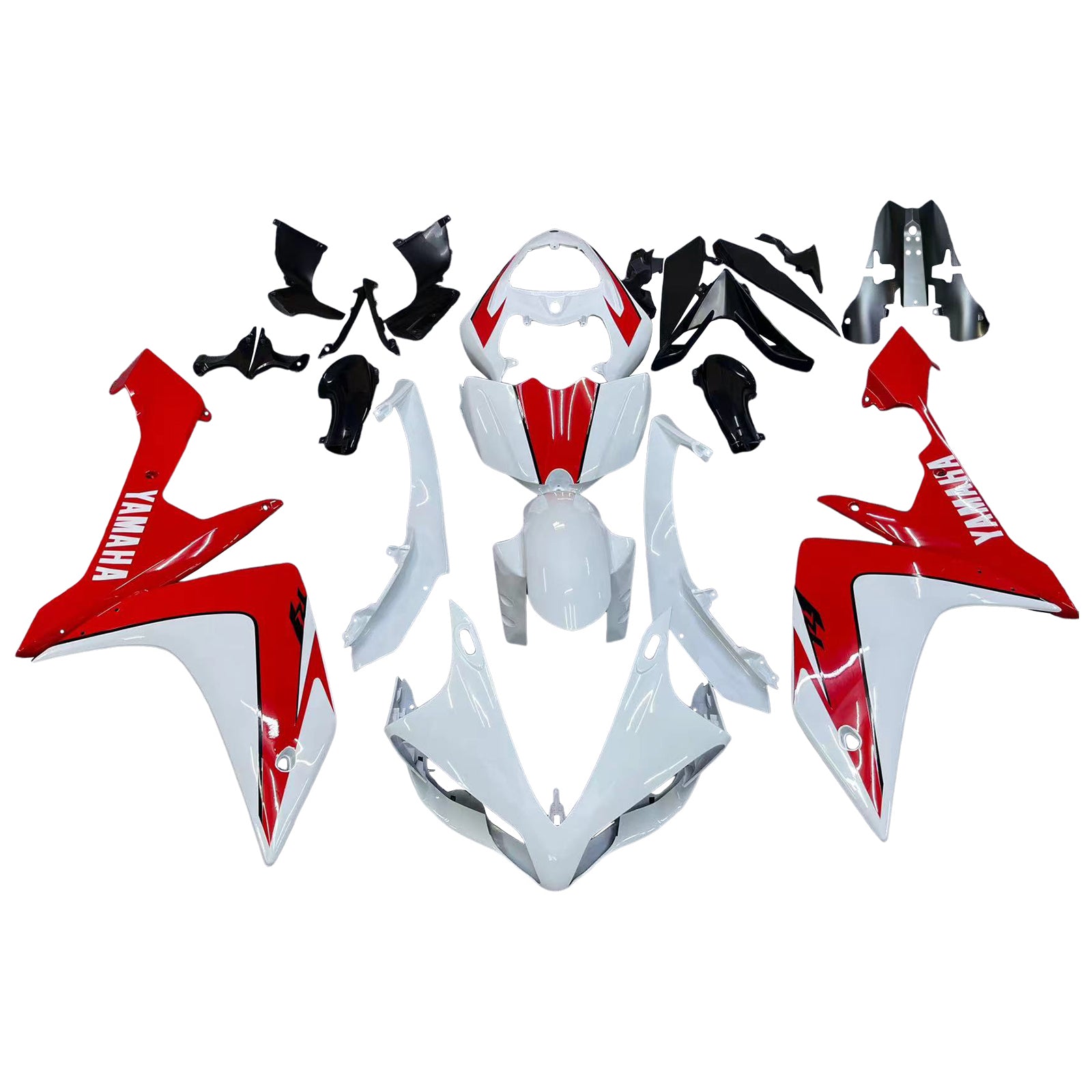 Amotopart 2007-2008 Yamaha YZF 1000 R1 Kit de carenado rojo y blanco Style3