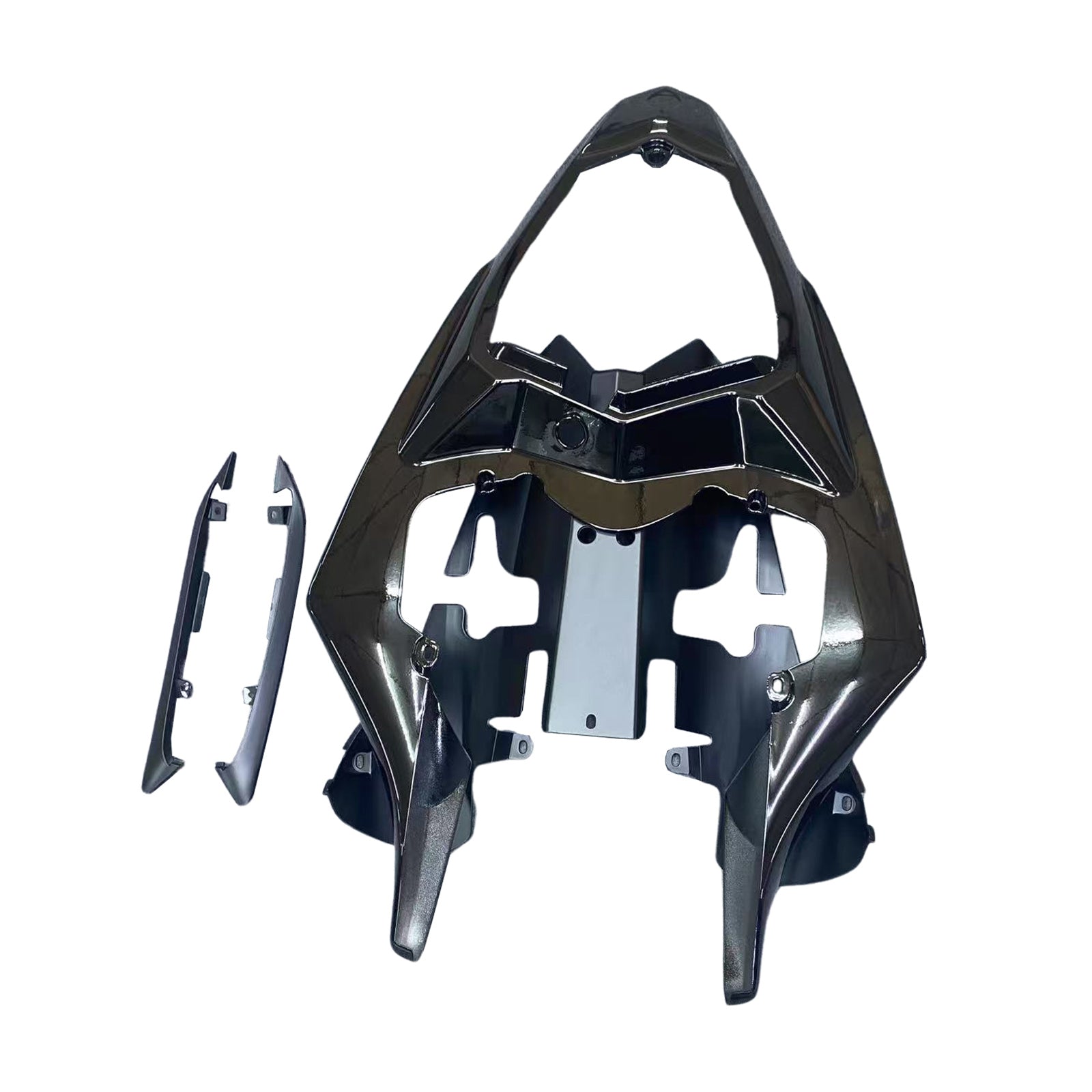 Amotopart 2007-2008 Yamaha YZF 1000 R1 Nero lucido con kit carenatura Red Flame