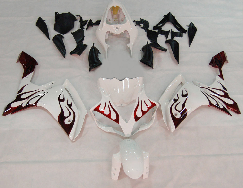 Amotopart 2007-2008 Yamaha YZF 1000 R1 Bianco con kit carenatura Flame