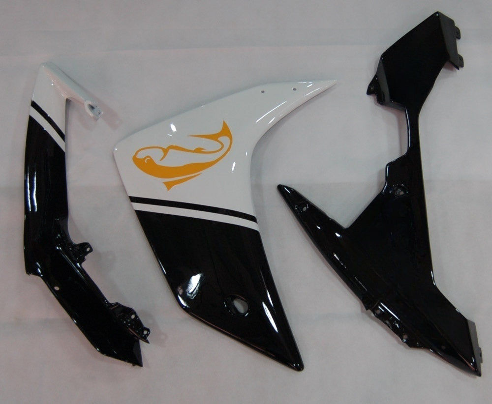 Amotopart 2007-2008 Yamaha YZF 1000 R1 Noir&Kit de carénage blanc Style1